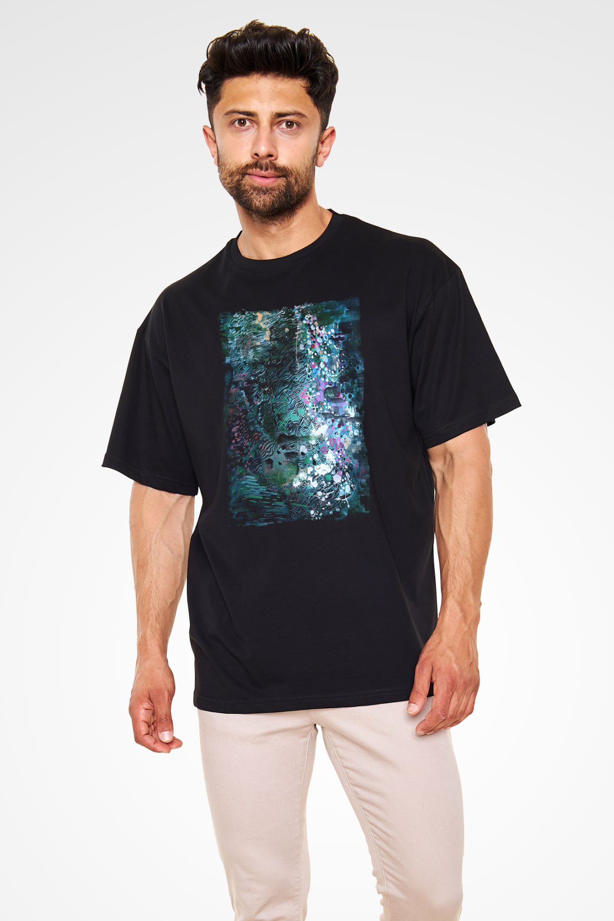 Peyzaj Siyah Unisex Tişört T-Shirt - TişörtFabrikası