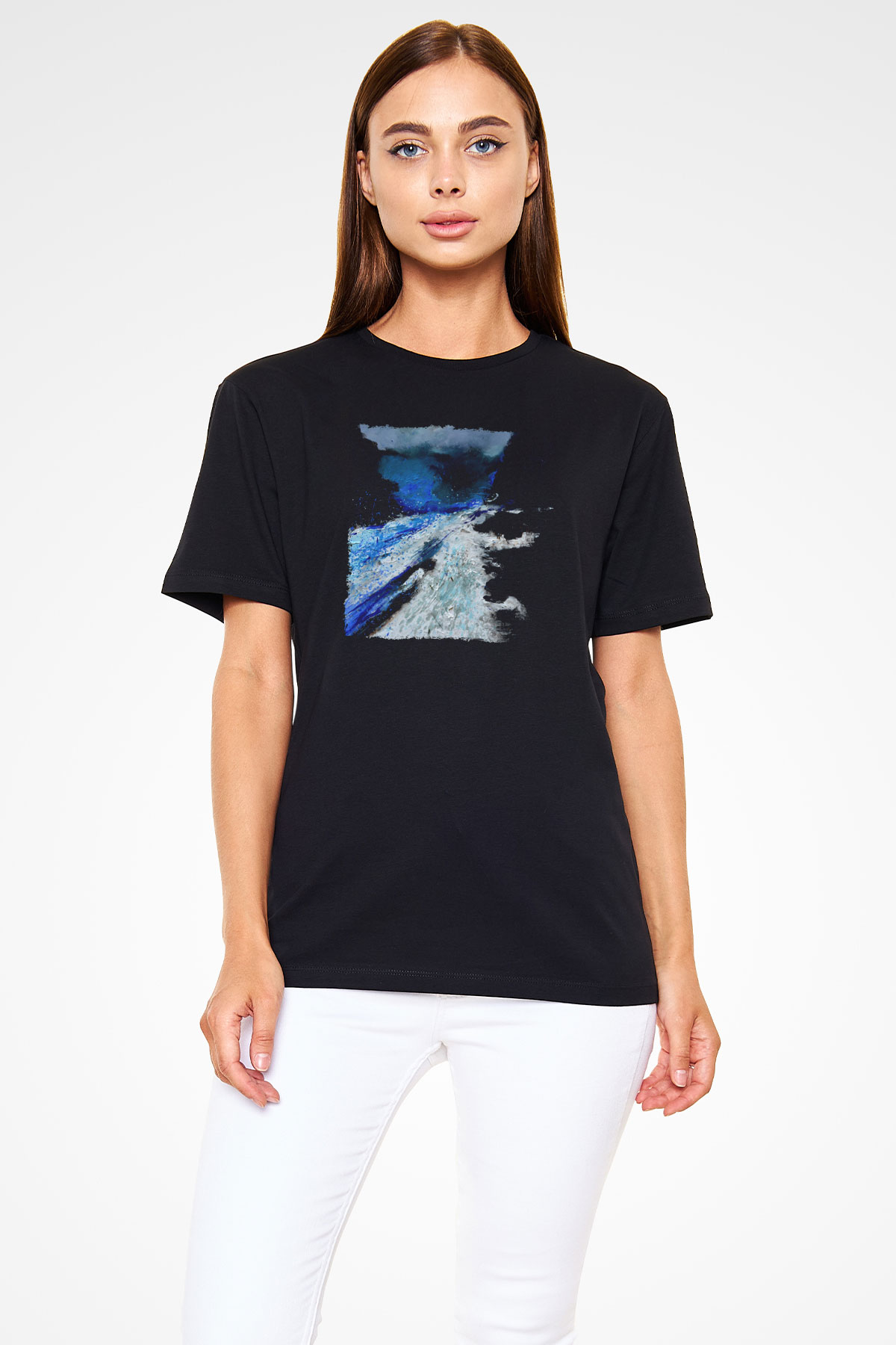 Peyzaj Siyah Unisex Tişört T-Shirt - TişörtFabrikası