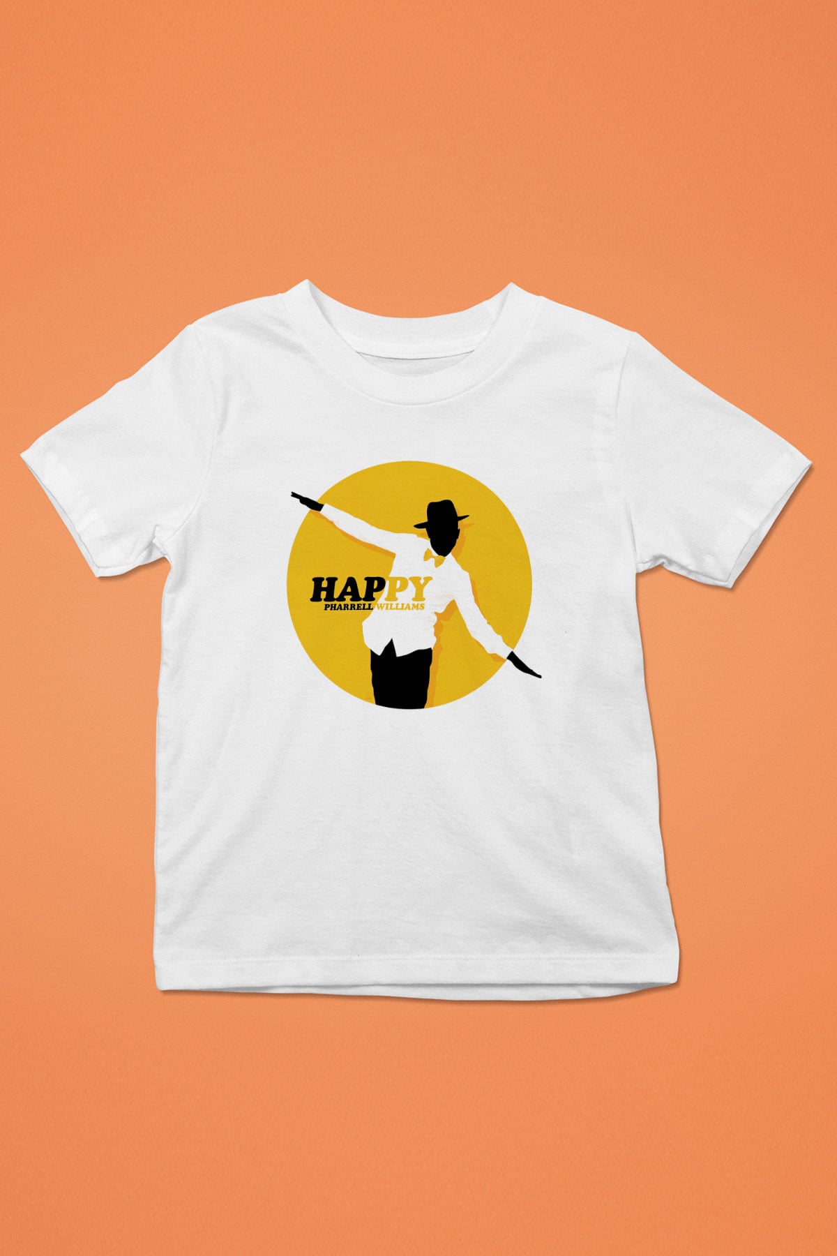 Pharrel Williams Baskılı Beyaz Unisex Çocuk Tişört