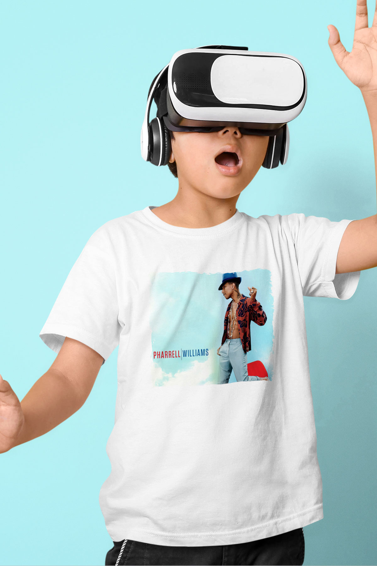 Pharrel Williams Beyaz Unisex Çocuk Tişört