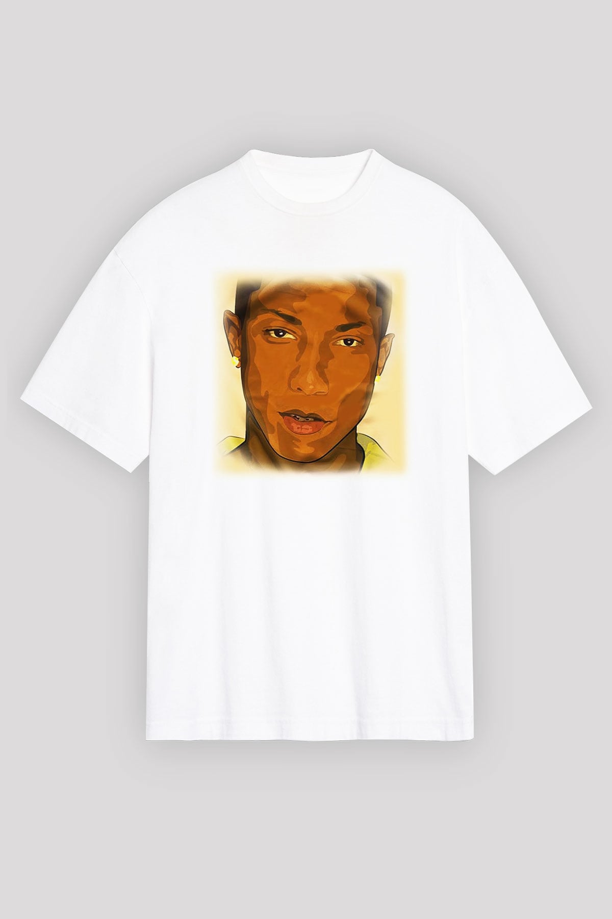 Pharrel Williams Beyaz Unisex Oversize Tişört T-Shirt