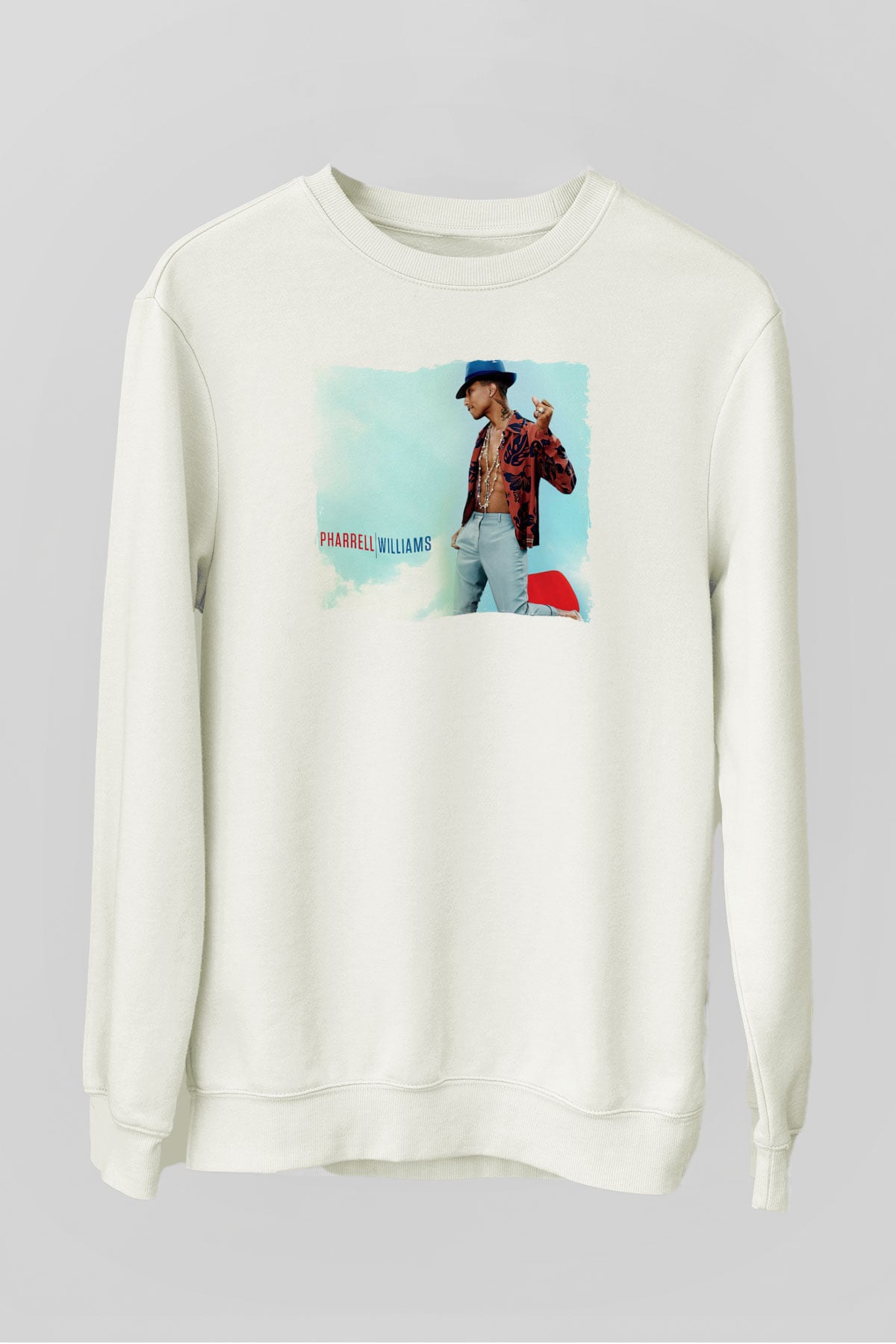 Pharrel Williams Beyaz Unisex Sweatshirt