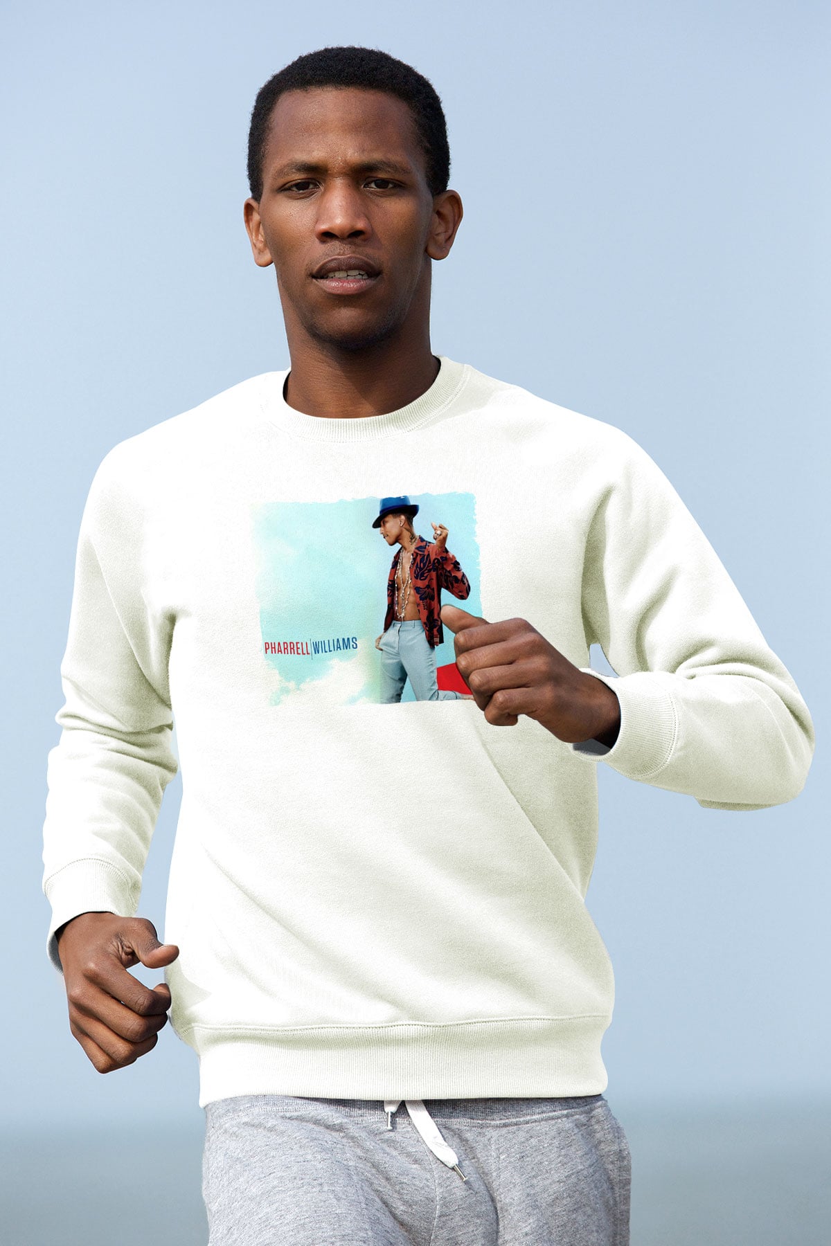 Pharrel Williams Beyaz Unisex Sweatshirt