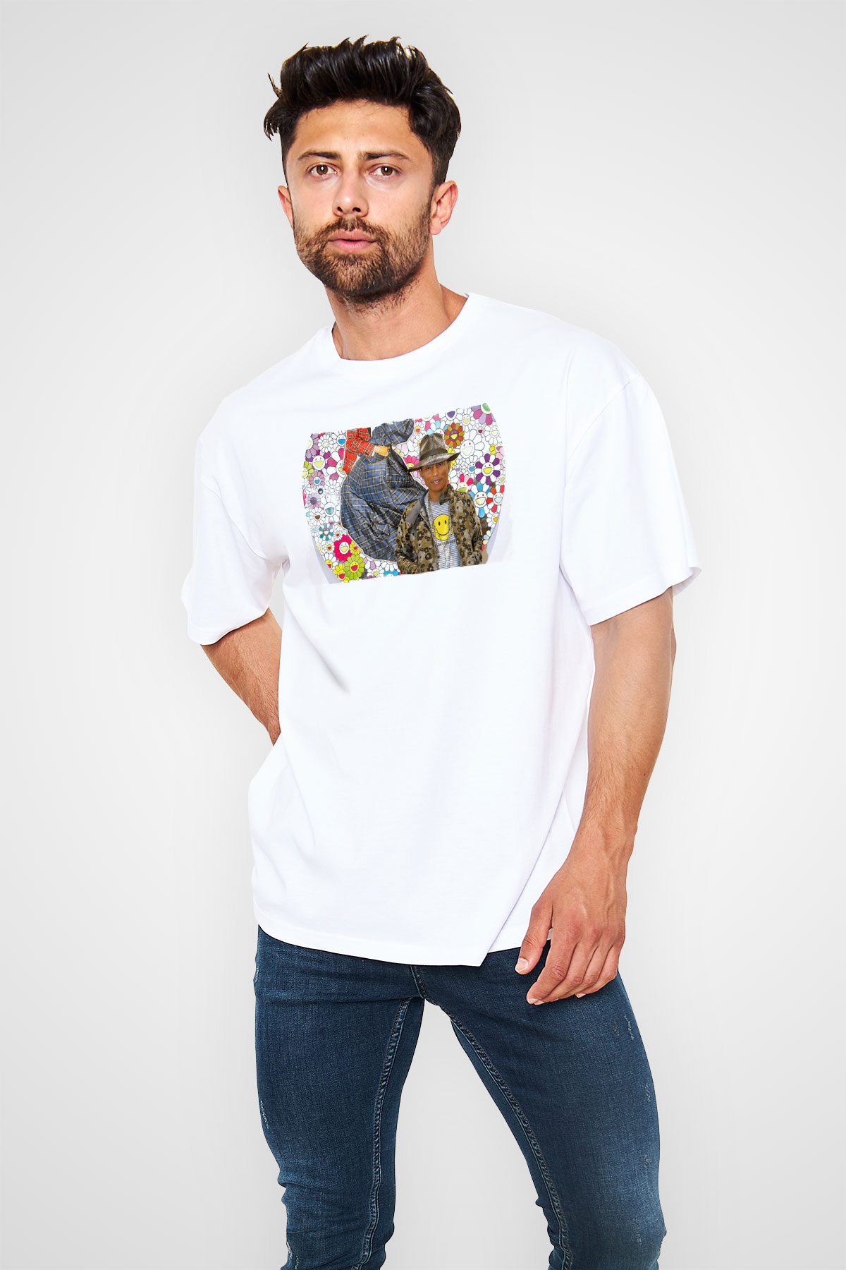 Pharrel Williams Beyaz Unisex Tişört T-Shirt - TişörtFabrikası