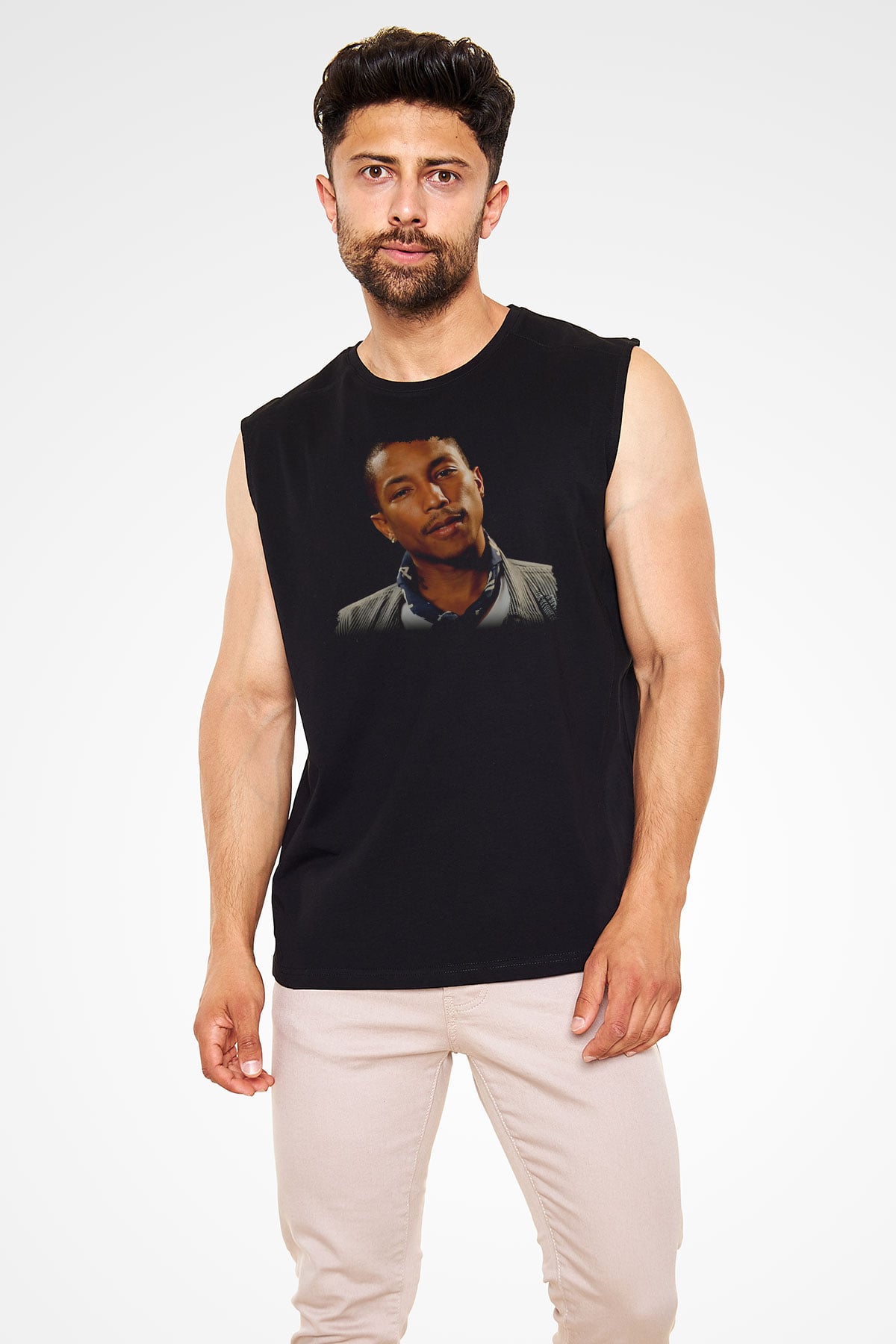 Pharrel Williams Siyah Unisex Kolsuz Tişört