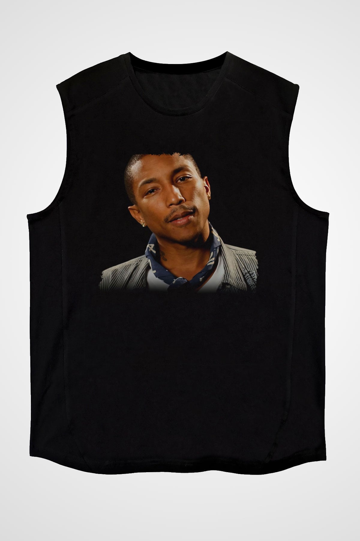 Pharrel Williams Siyah Unisex Kolsuz Tişört