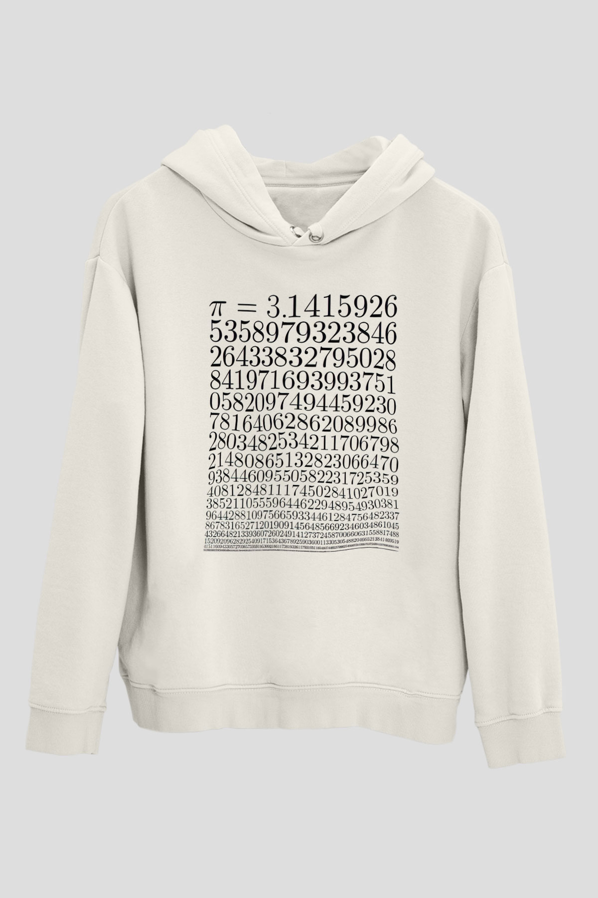 Pi Sayısı Baskılı Unisex Beyaz Tişört Baskılı Unisex Siyah Hoodie