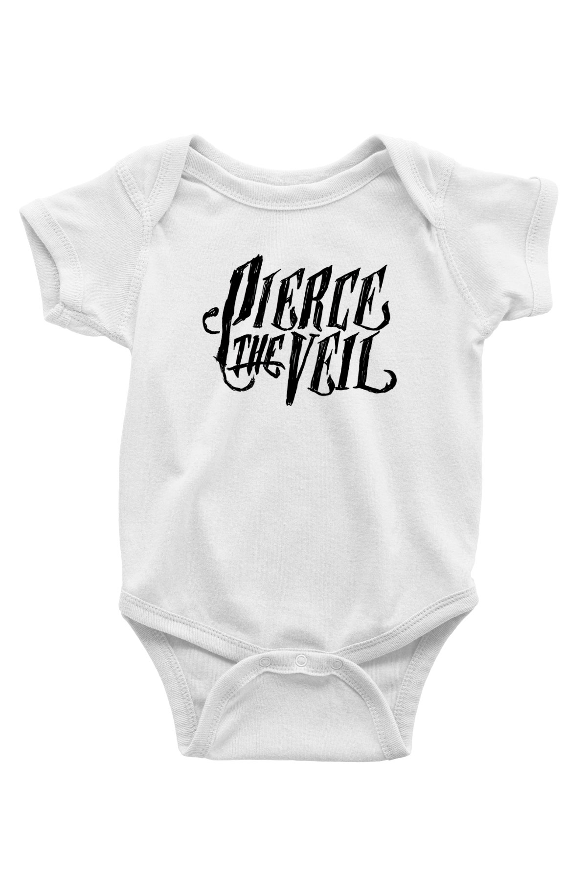Pierce the Veil Baskılı Beyaz Unisex Bebek Body - Zıbın