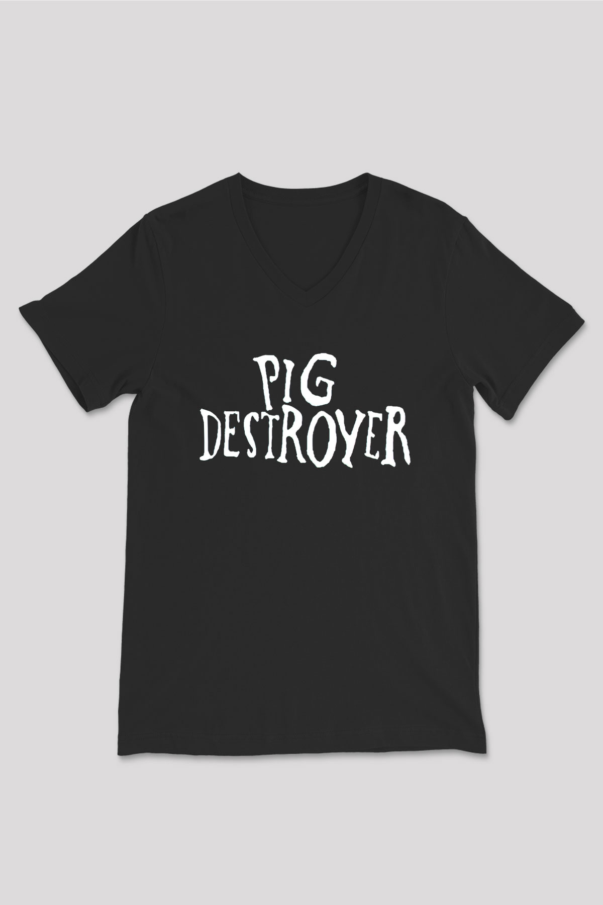 Pig Destroyer Siyah Unisex V Yaka Tişört
