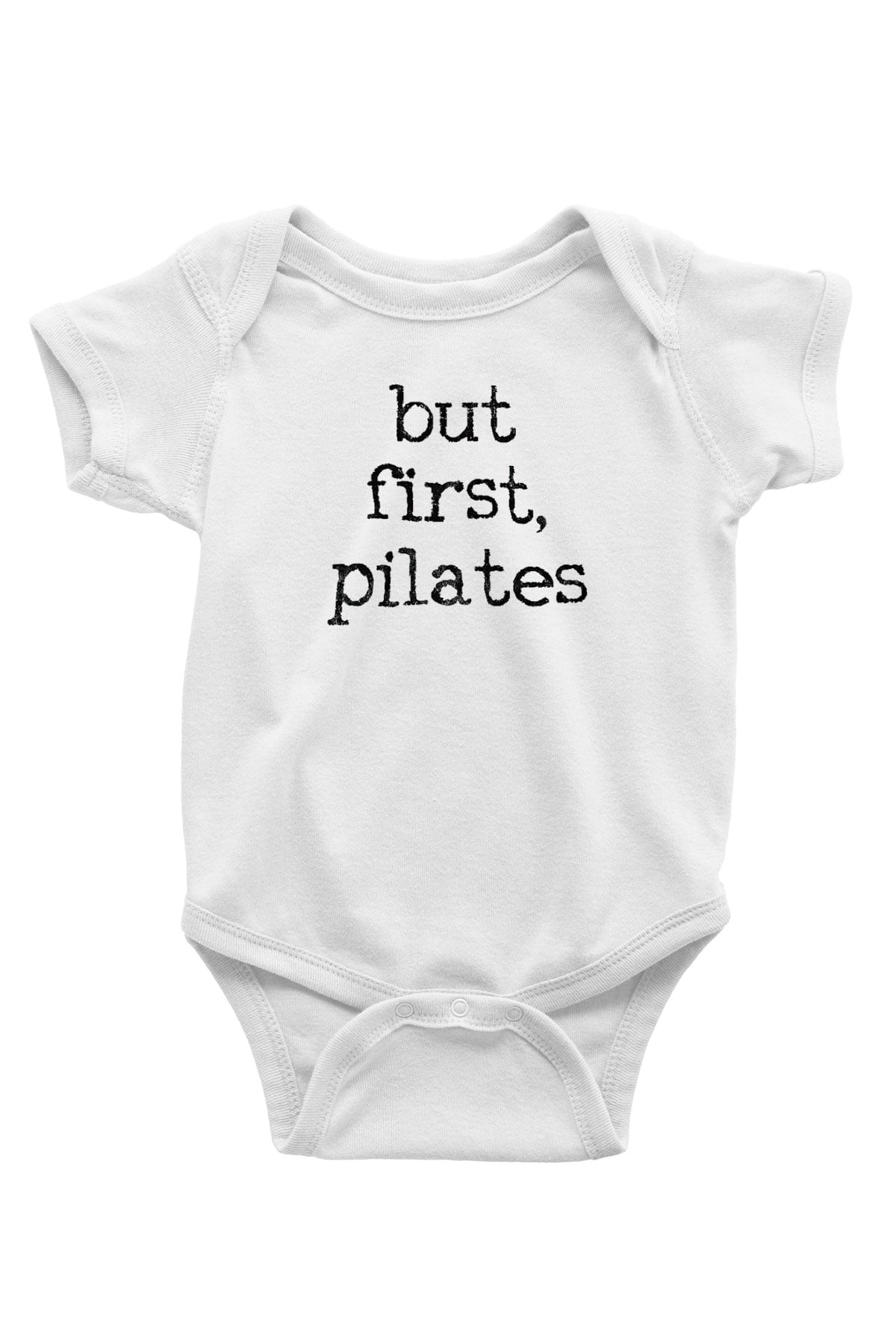 Pilates Baskılı Beyaz Bebek Body - Zıbın