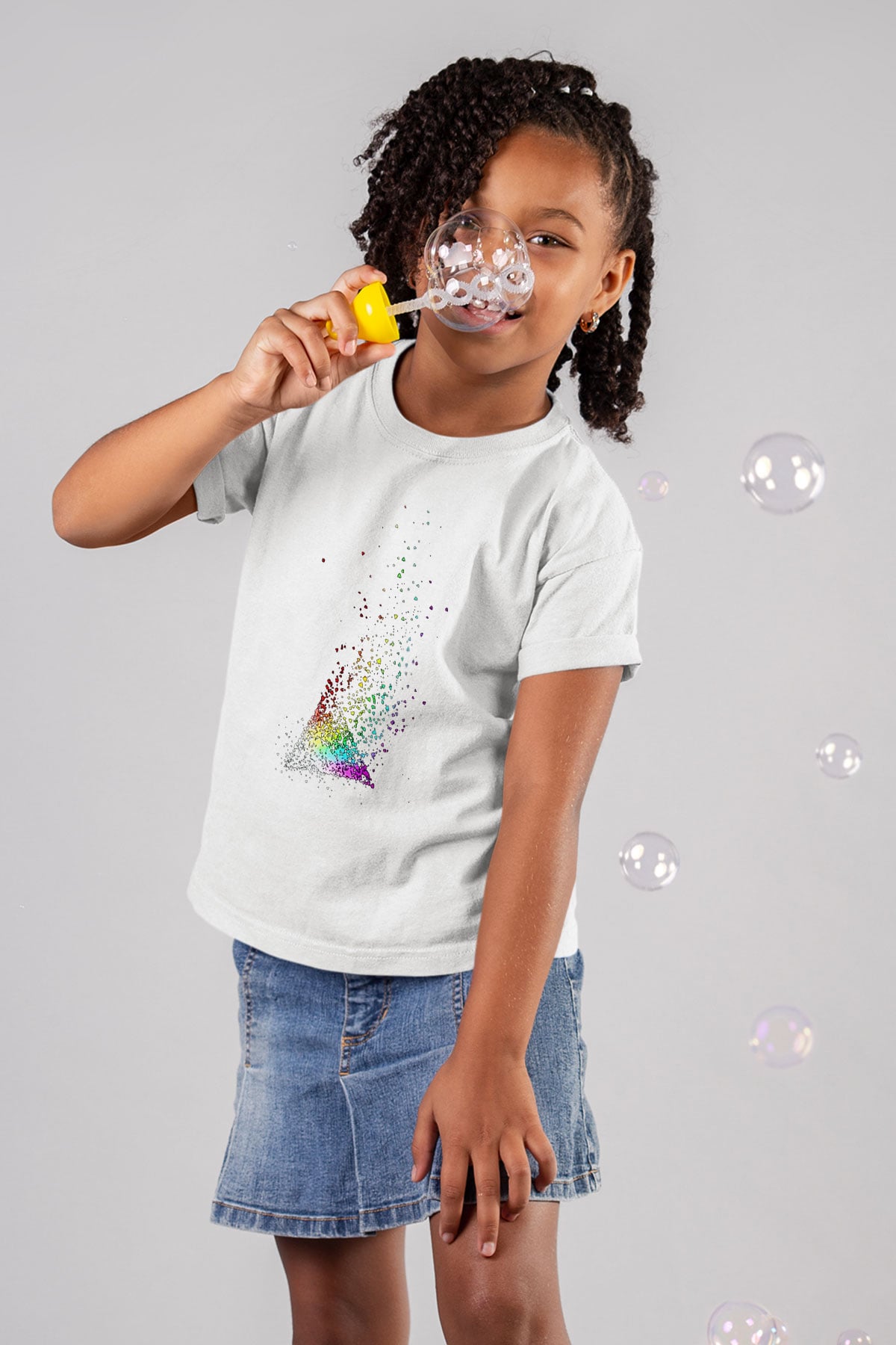 Pink Floyd Baskılı Beyaz Unisex Çocuk Tişört