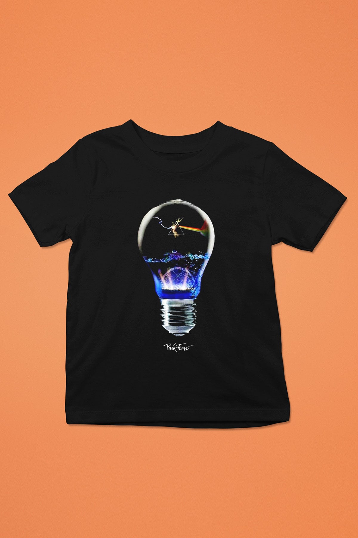 Pink Floyd Baskılı Siyah Unisex Çocuk Tişört