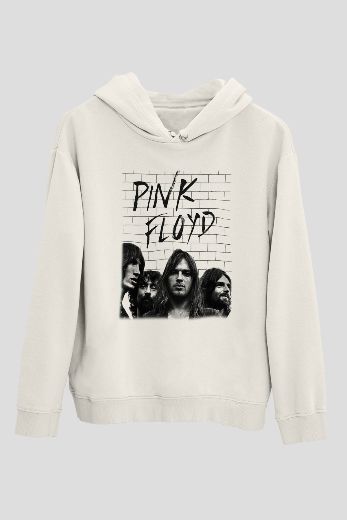 Pink Floyd Beyaz Unisex Kapşonlu Sweatshirt