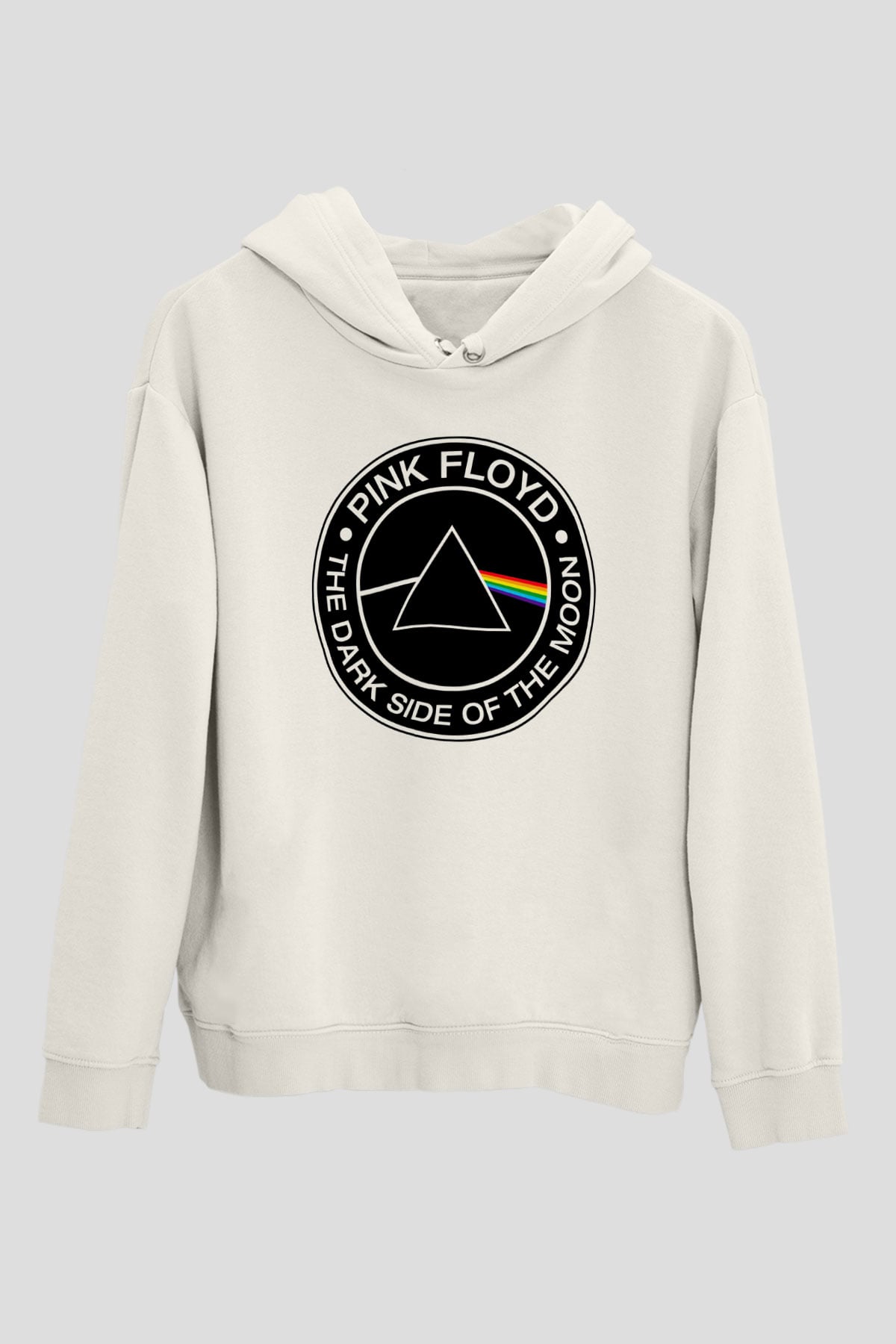 Pink Floyd Beyaz Unisex Kapşonlu Sweatshirt
