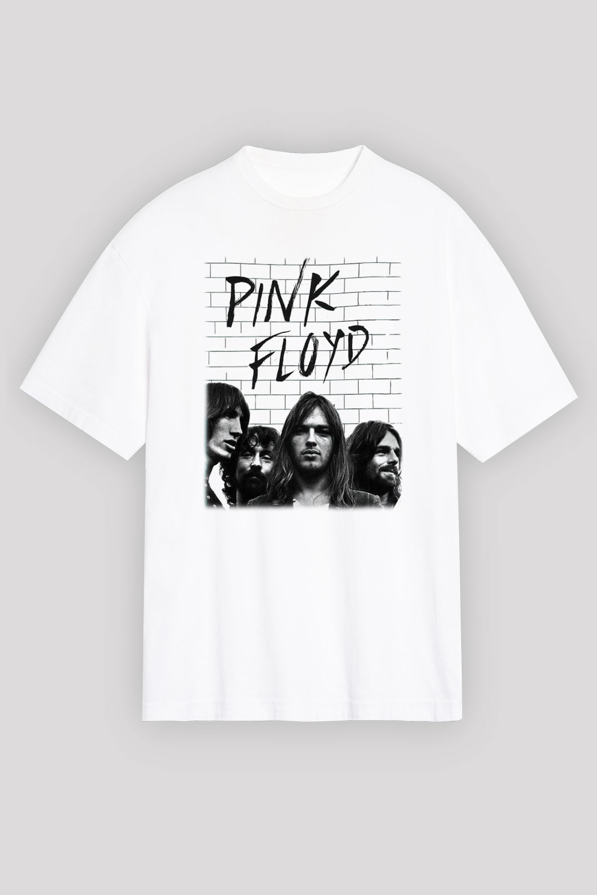 Pink Floyd Beyaz Unisex Oversize Tişört T-Shirt