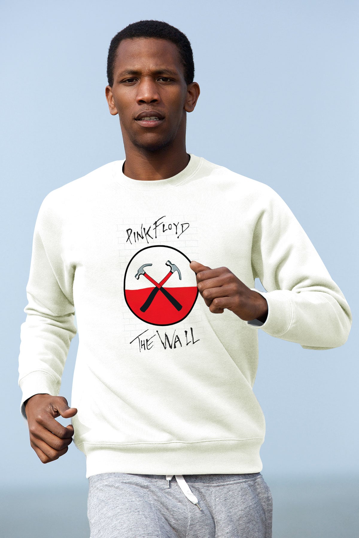 Pink Floyd Beyaz Unisex Sweatshirt