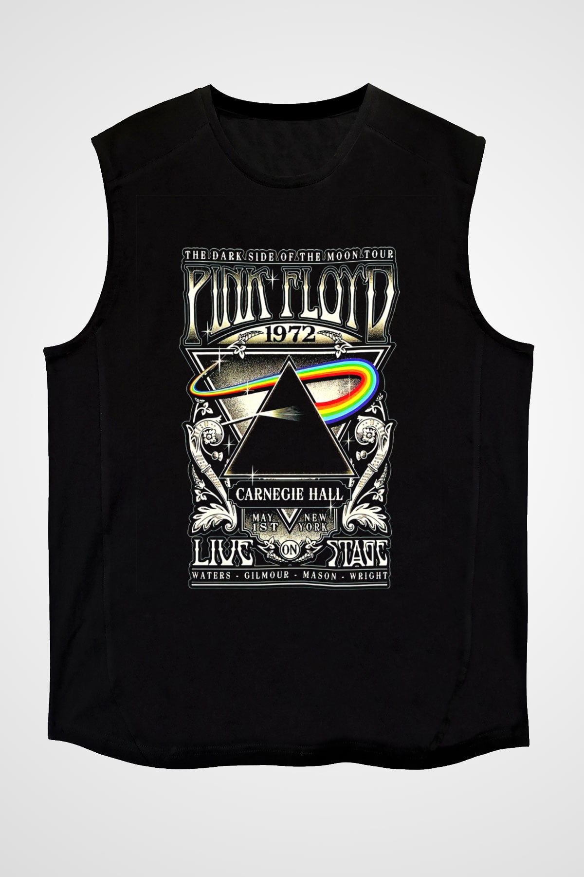 Pink Floyd Siyah Unisex Kolsuz Tişört