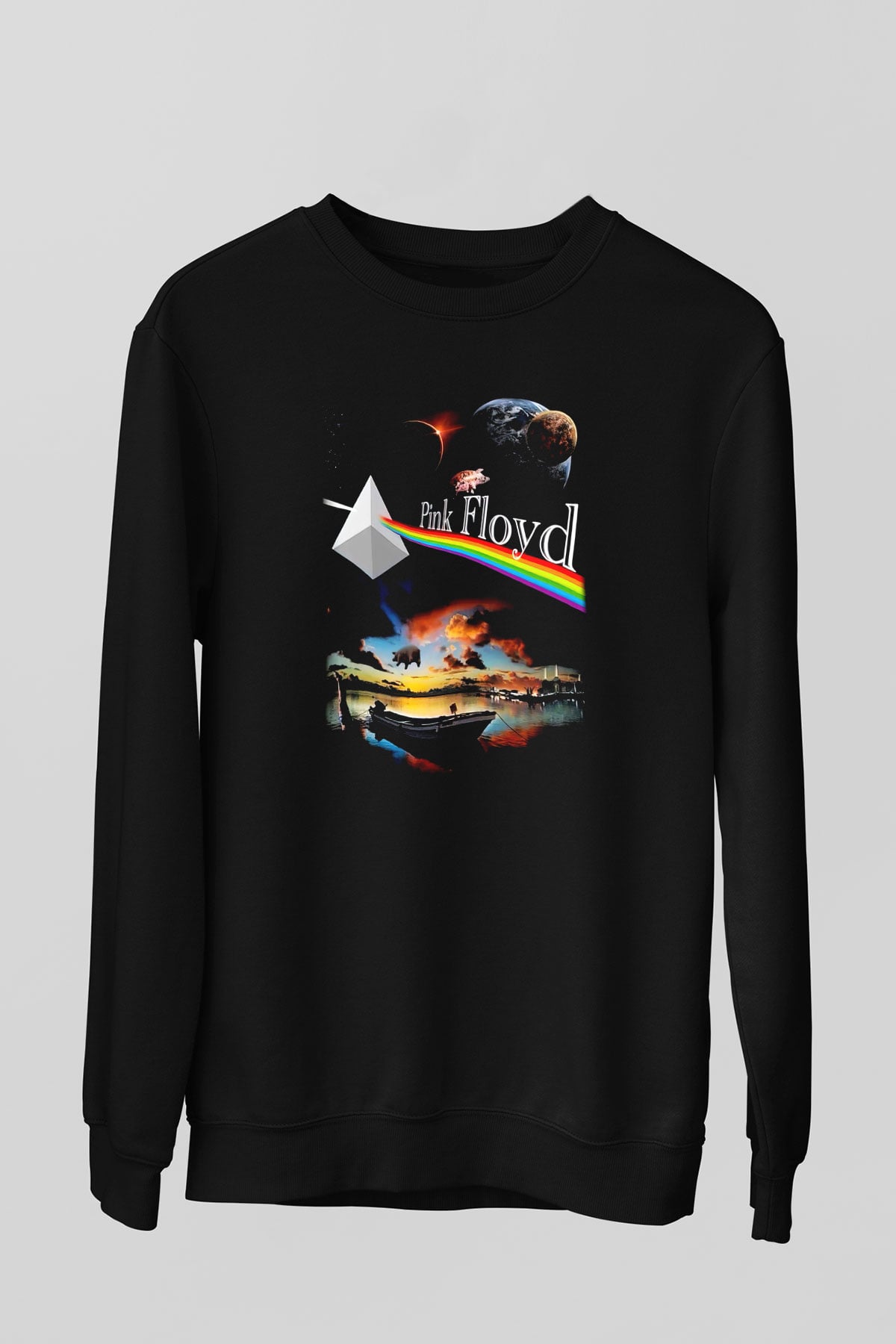 Pink Floyd Siyah Unisex Sweatshirt