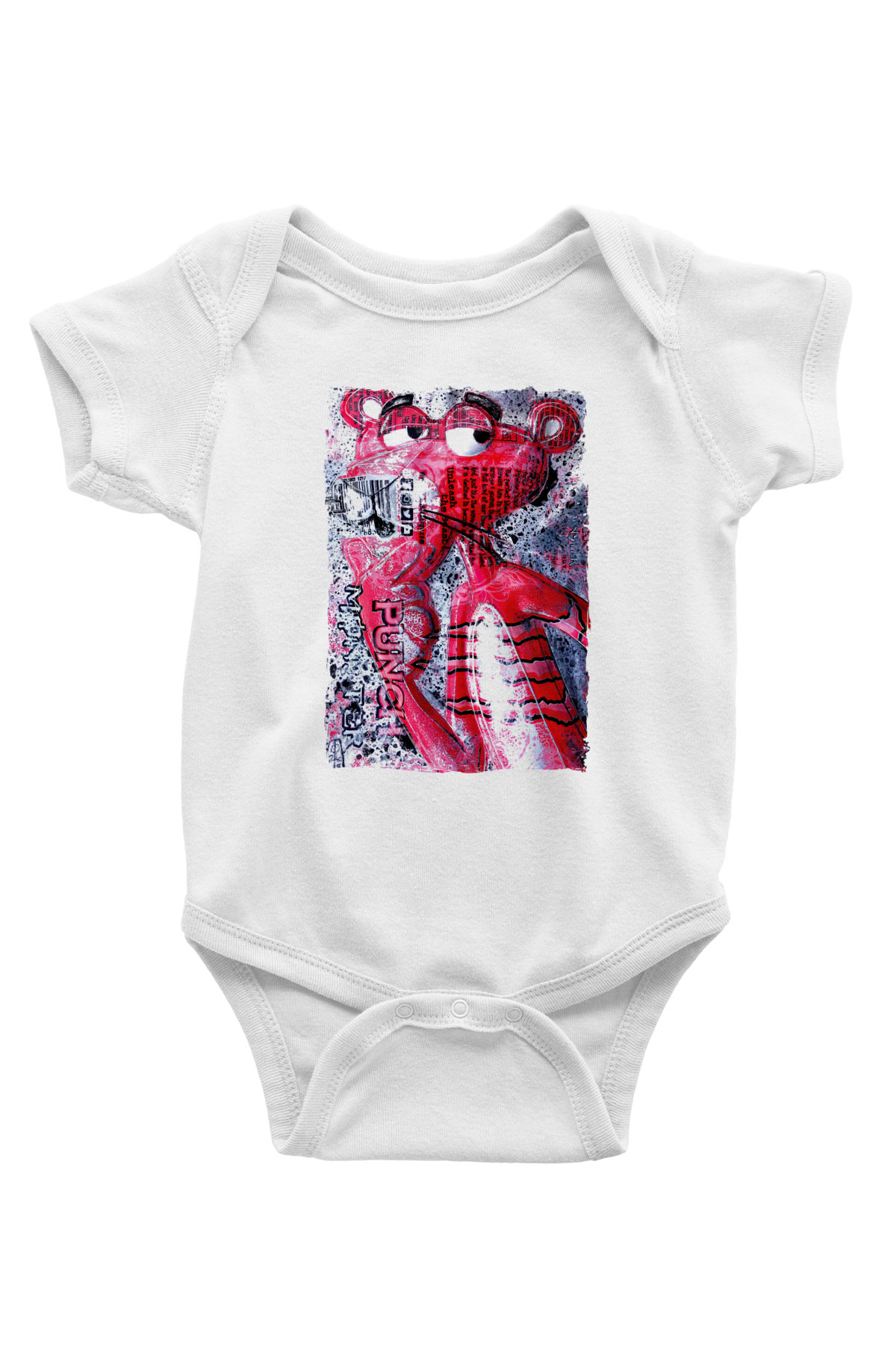Pink Panther Beyaz Bebek Body - Zıbın