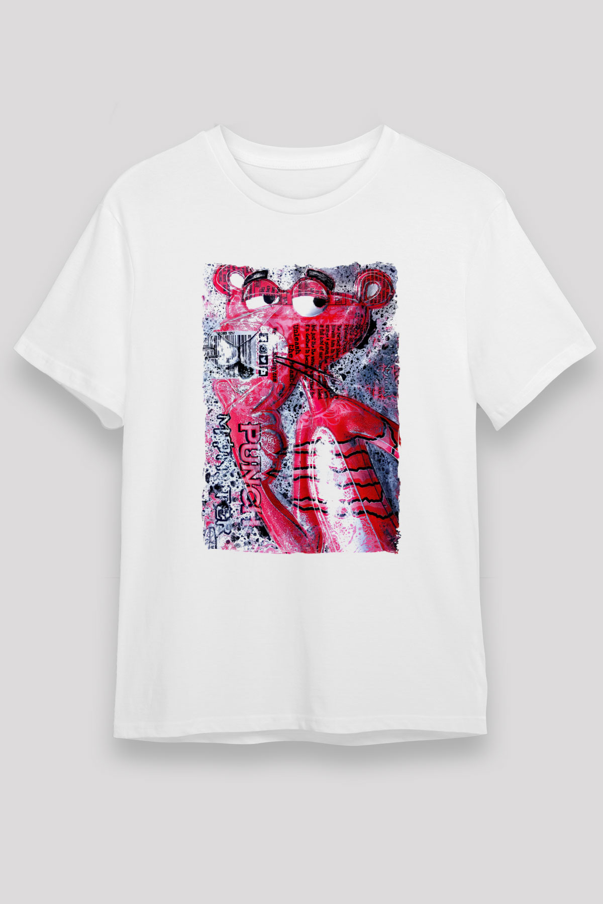 Pink Panther Beyaz Unisex Tişört