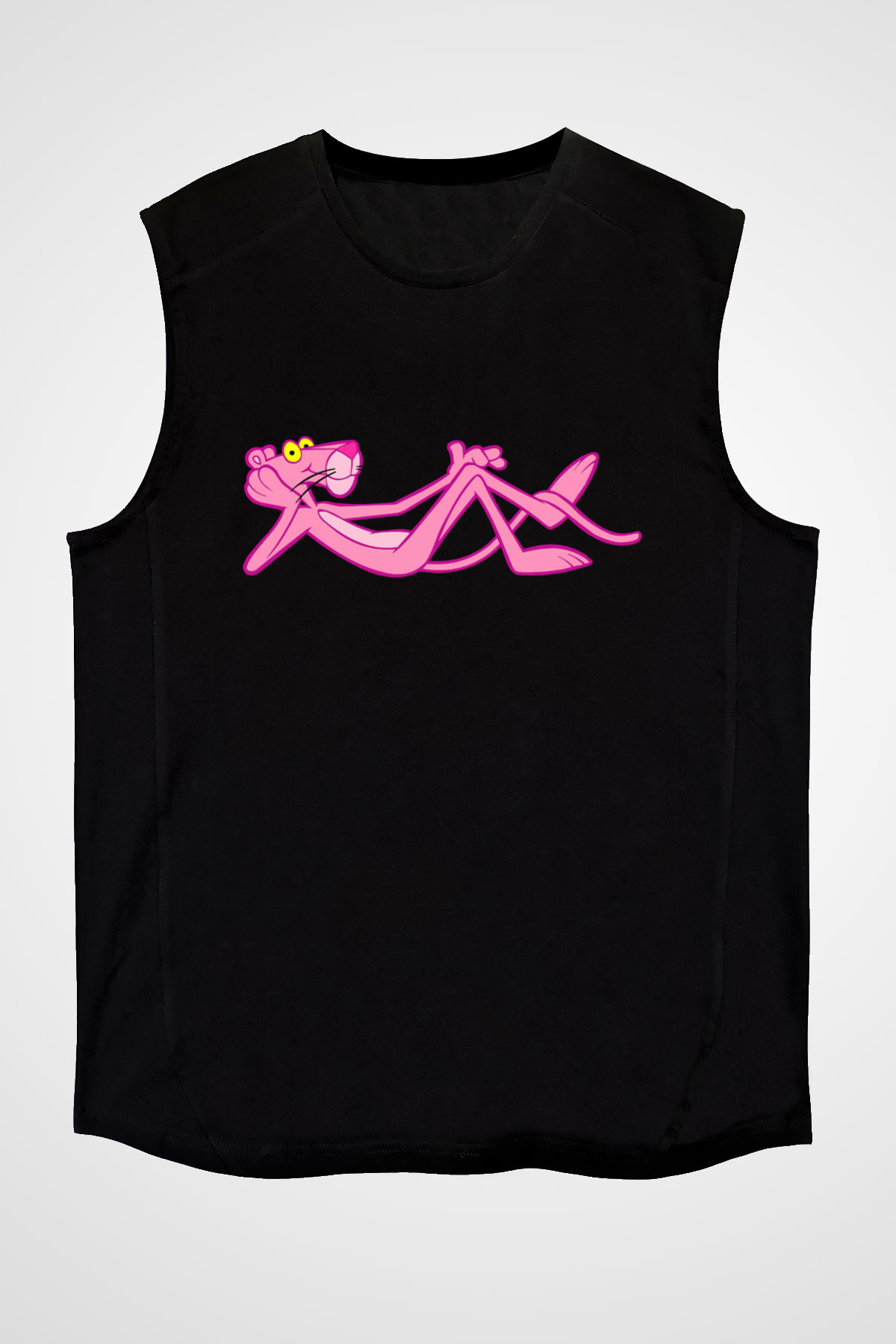 Pink Panther Siyah Unisex  Kolsuz Tişört