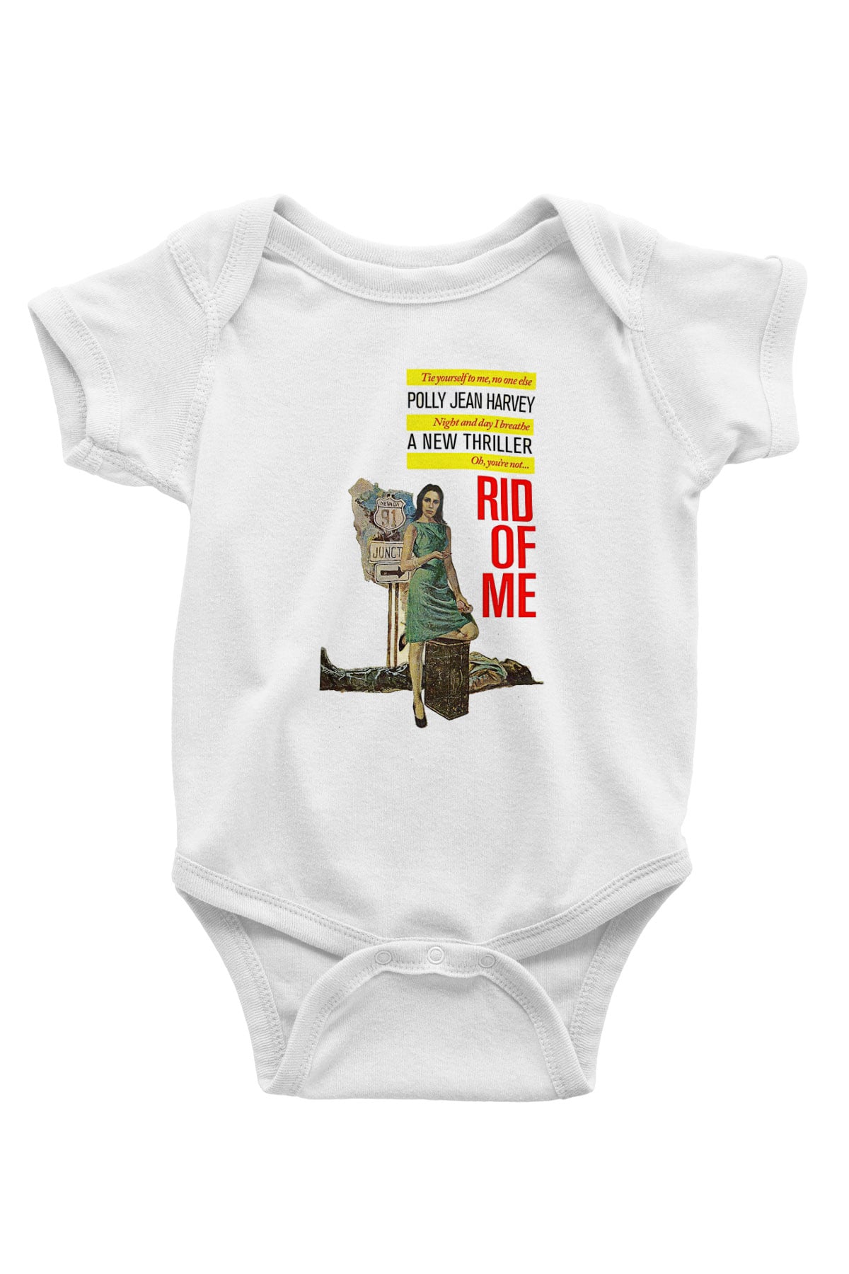 Pj Harvey Baskılı Beyaz Unisex Bebek Body - Zıbın