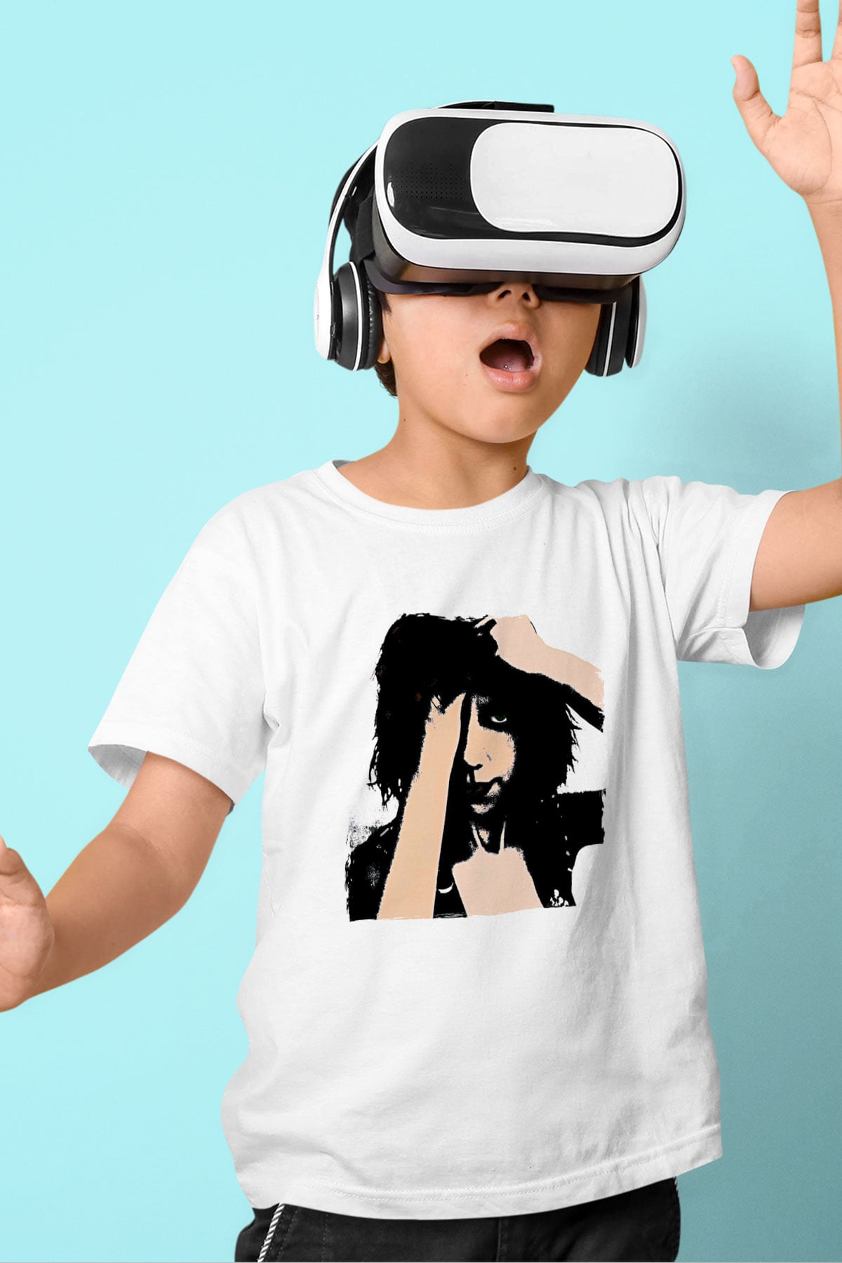 Pj Harvey Baskılı Beyaz Unisex Beyaz Çocuk Tişört - Tshirt