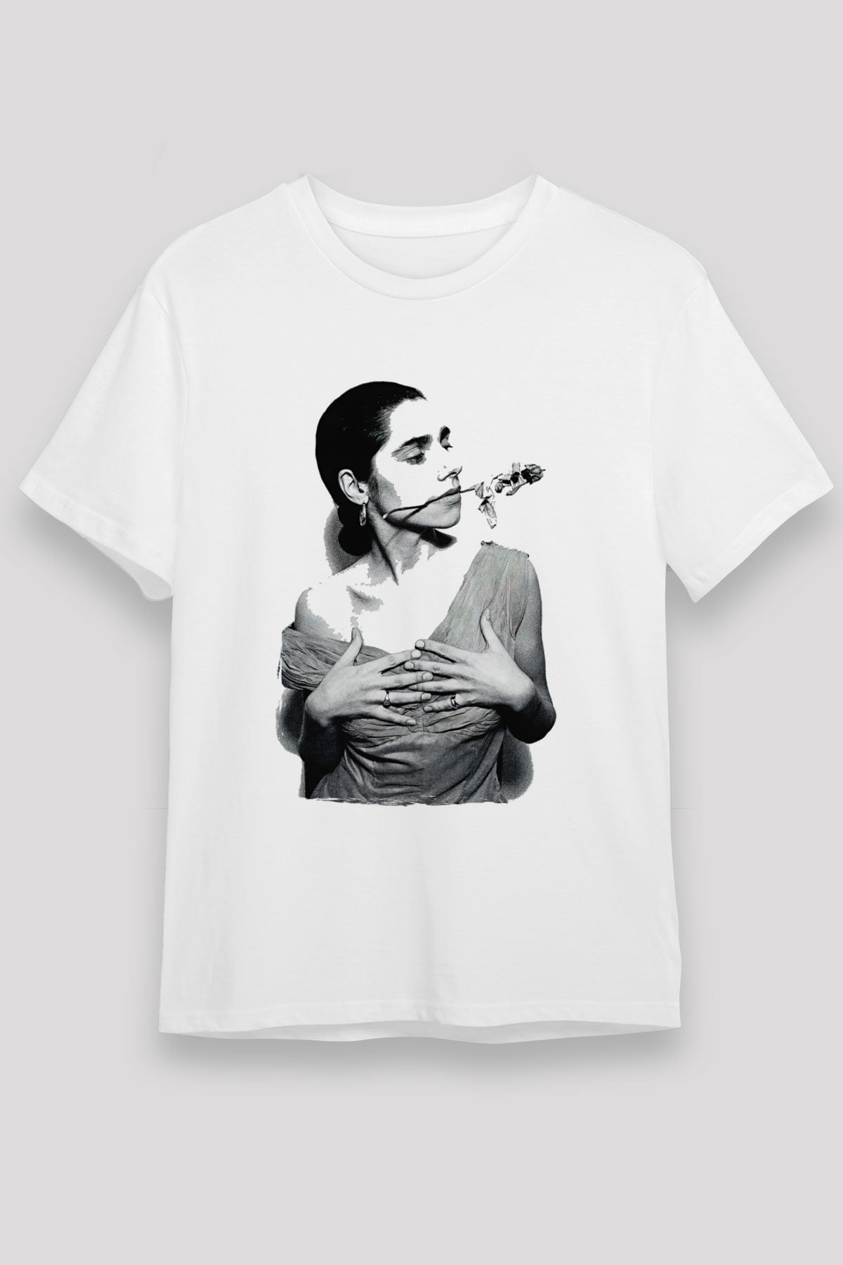 Pj Harvey Baskılı Unisex Beyaz Tişört - Tshirt