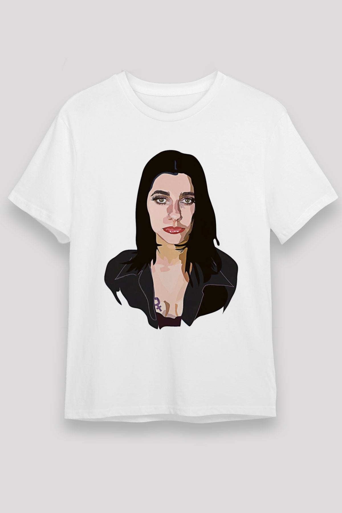 Pj Harvey Baskılı Unisex Beyaz Tişört - Tshirt