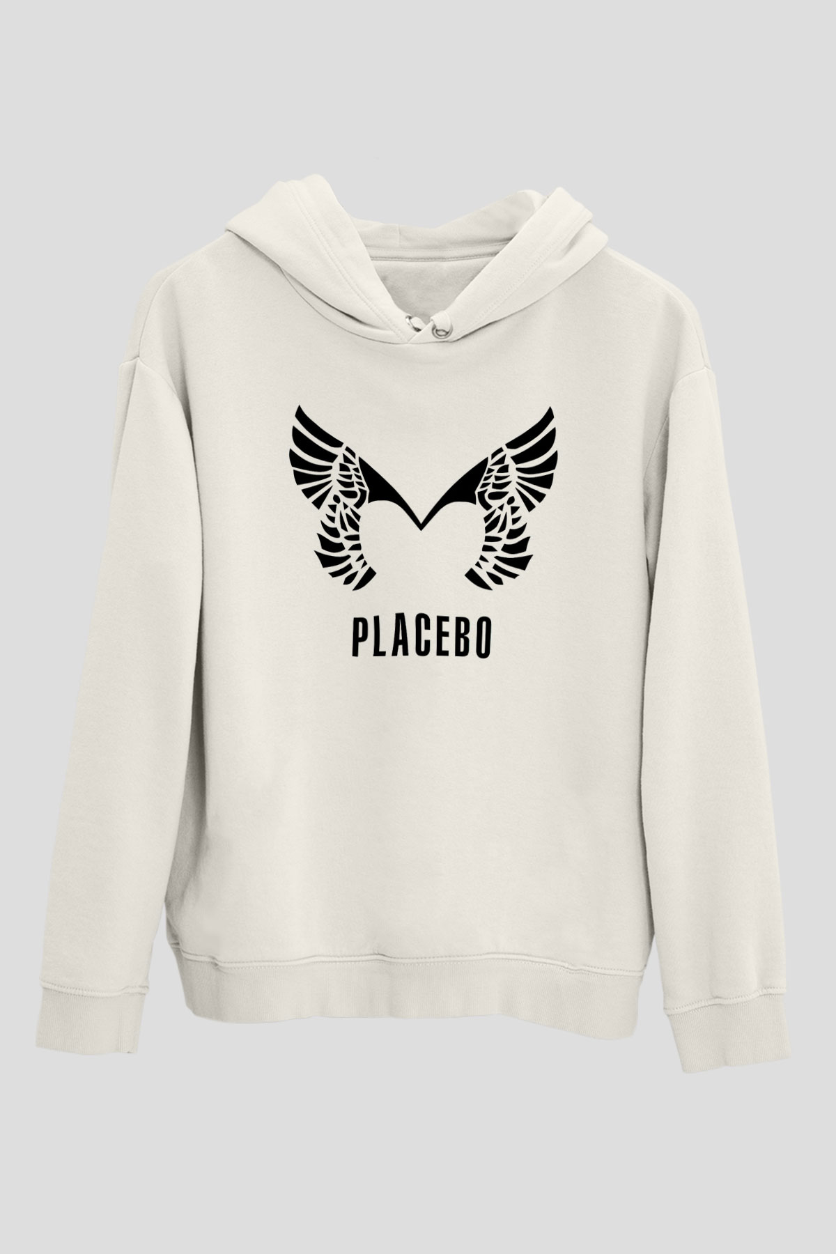 Placebo Beyaz Unisex Kapşonlu Sweatshirt