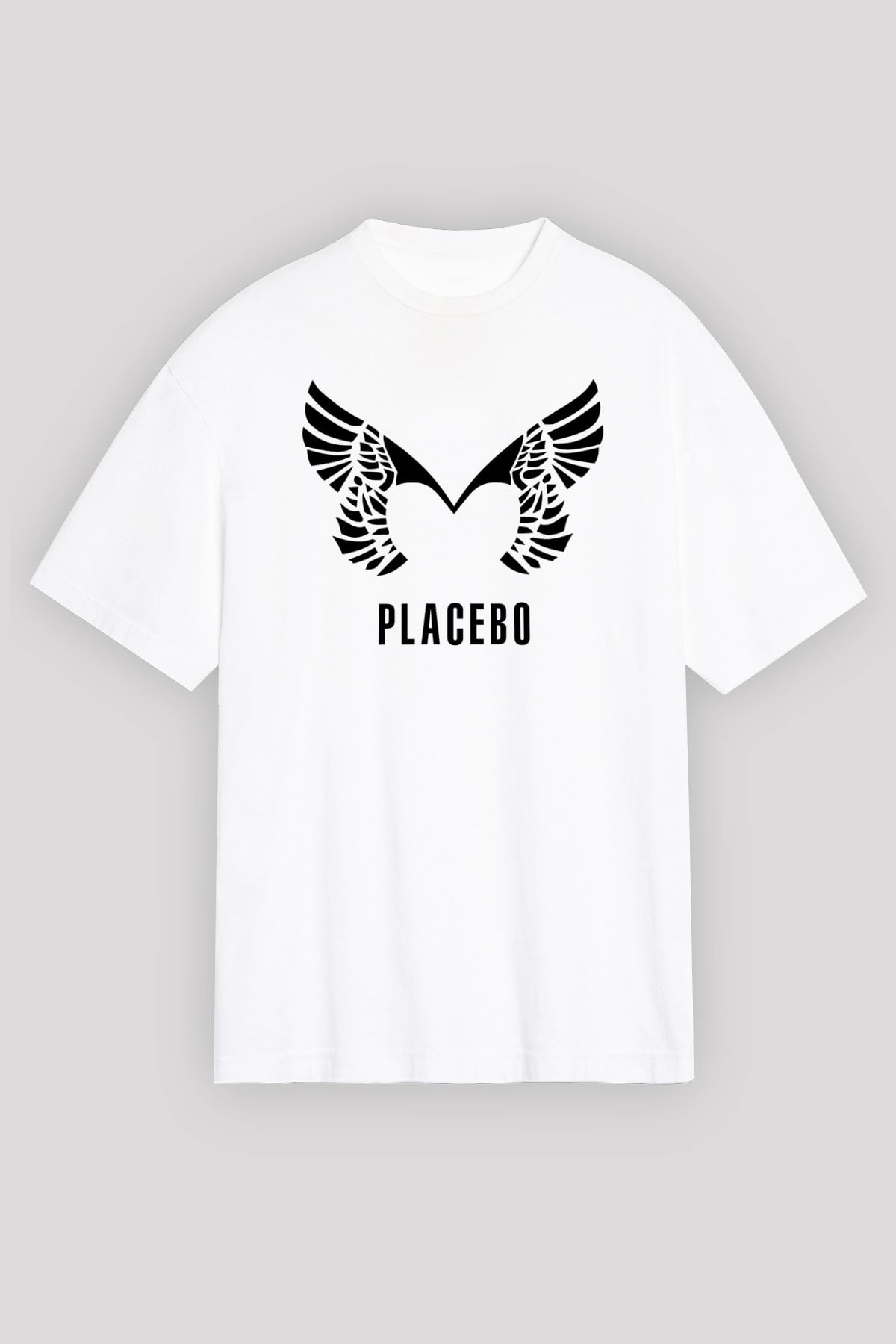 Placebo Beyaz Unisex Oversize Tişört T-Shirt