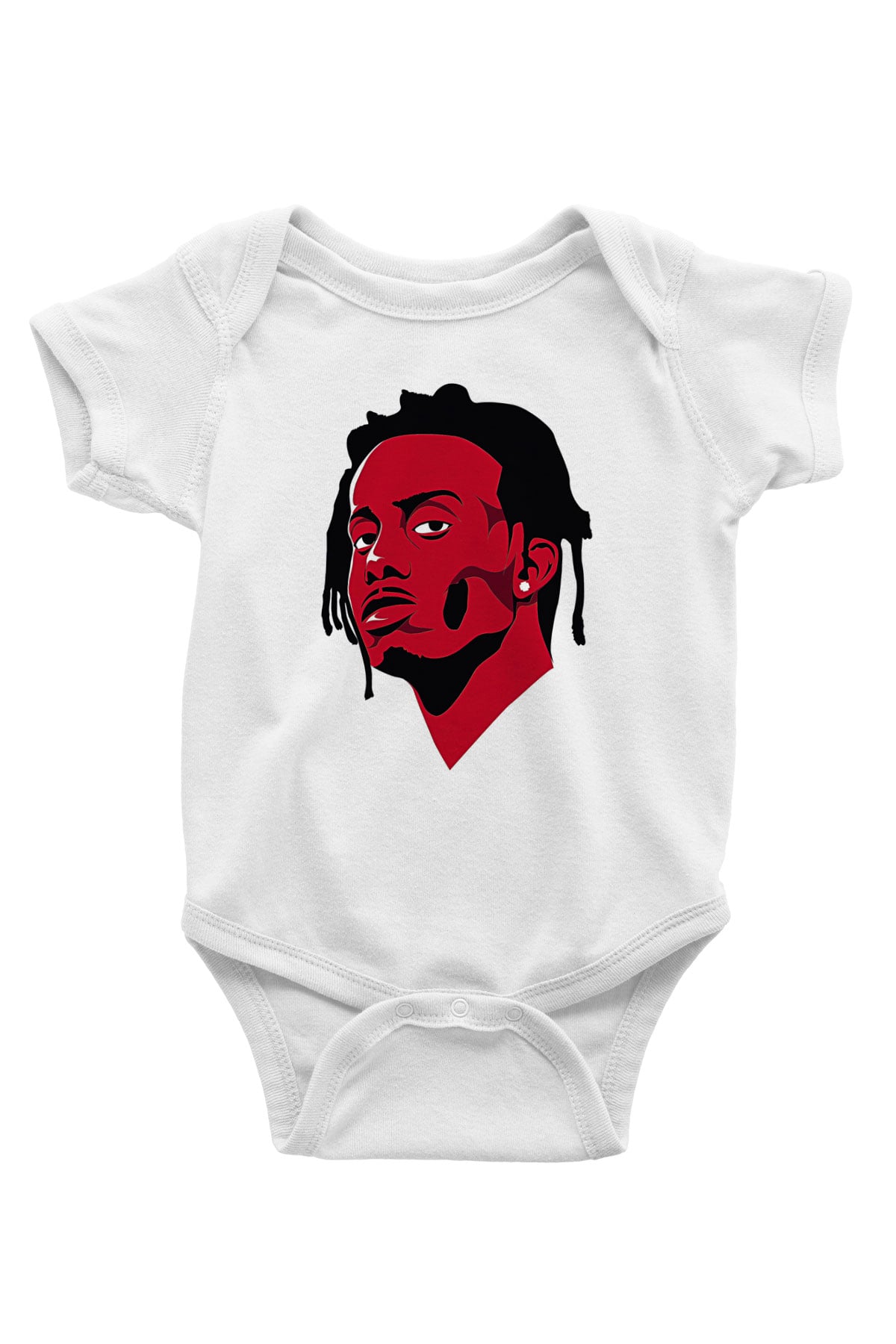 Playboi Carti Baskılı Beyaz Unisex Bebek Body - Zıbın