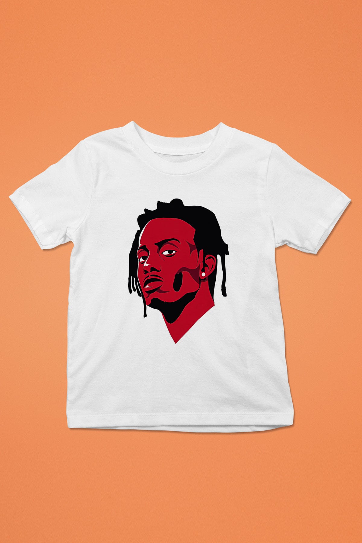 Playboi Carti Baskılı Beyaz Unisex Beyaz Çocuk Tişört - Tshirt