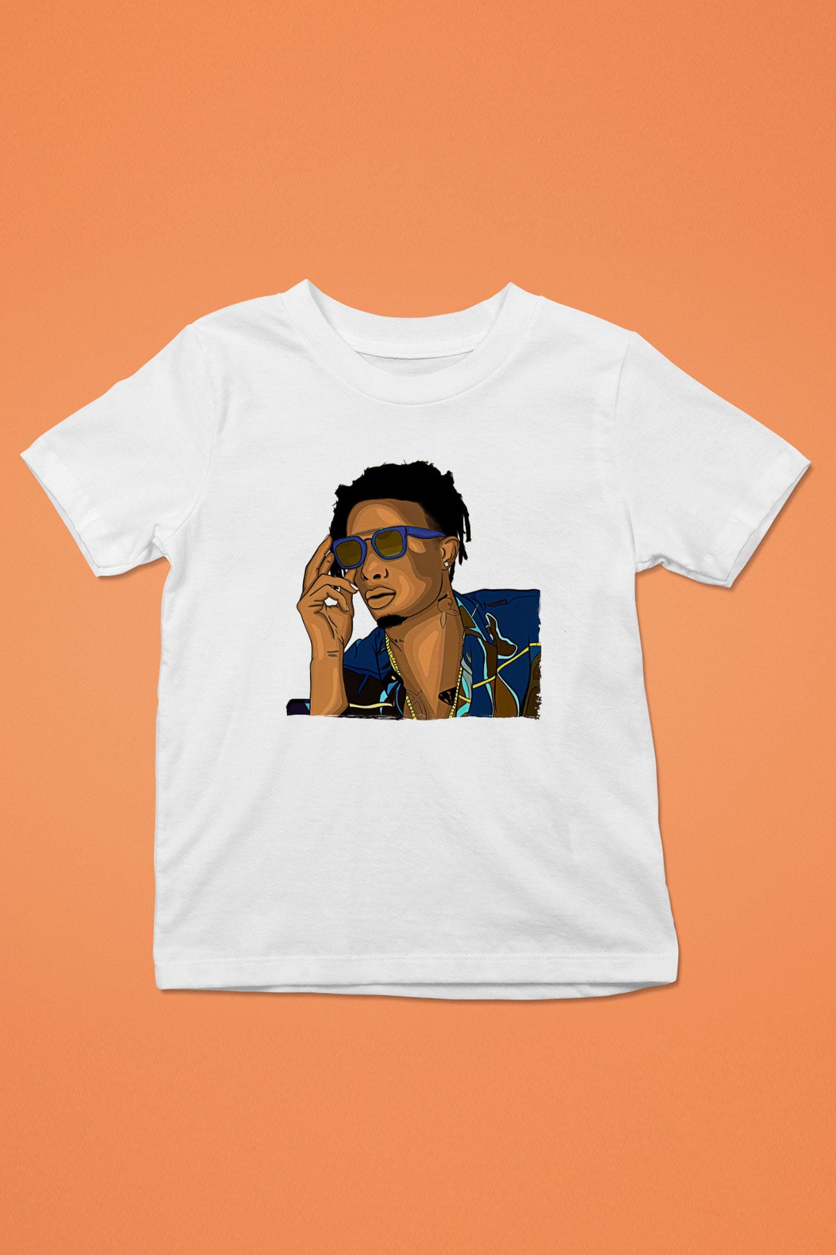 Playboi Carti Baskılı Beyaz Unisex Beyaz Çocuk Tişört - Tshirt