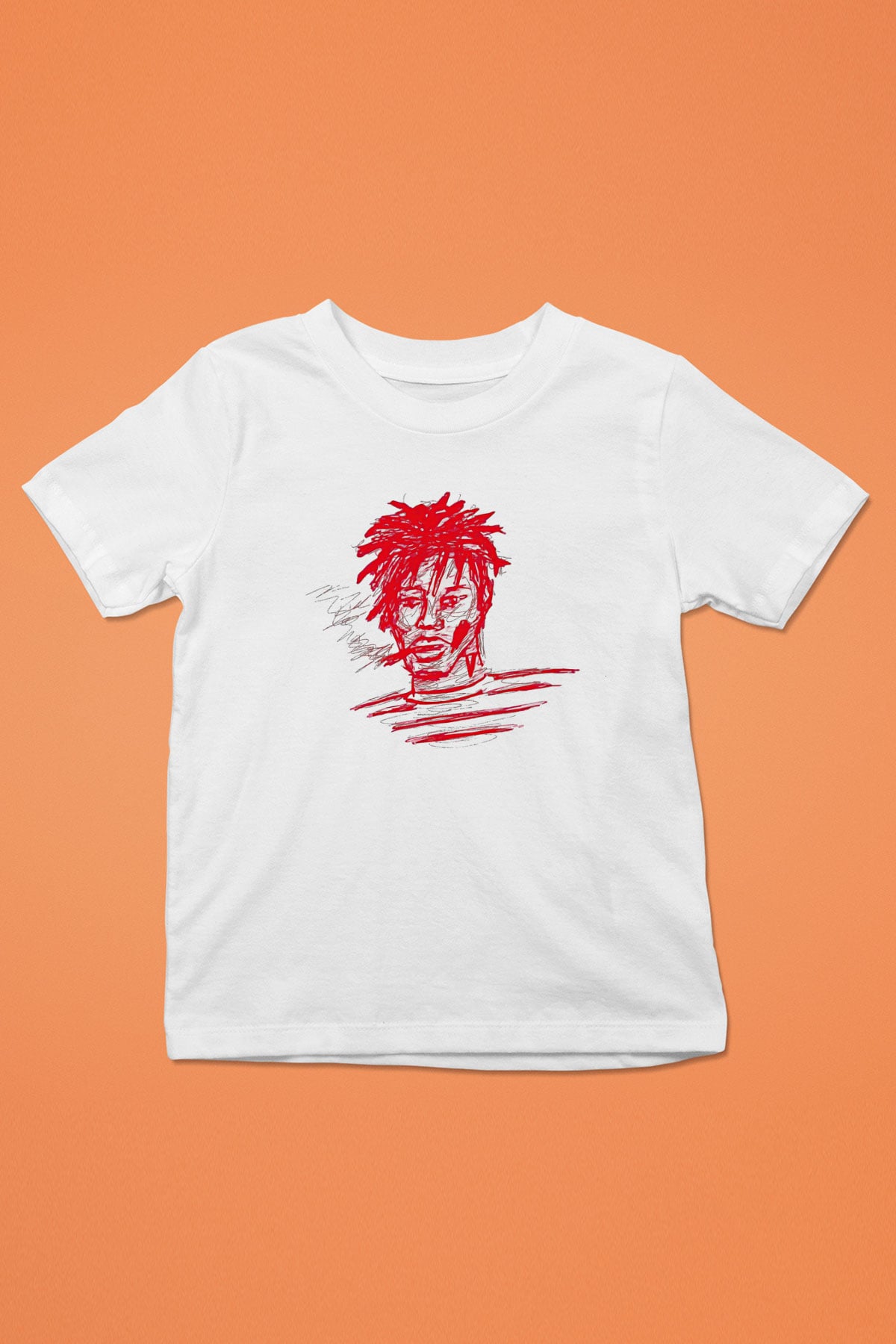 Playboi Carti Baskılı Beyaz Unisex Beyaz Çocuk Tişört - Tshirt
