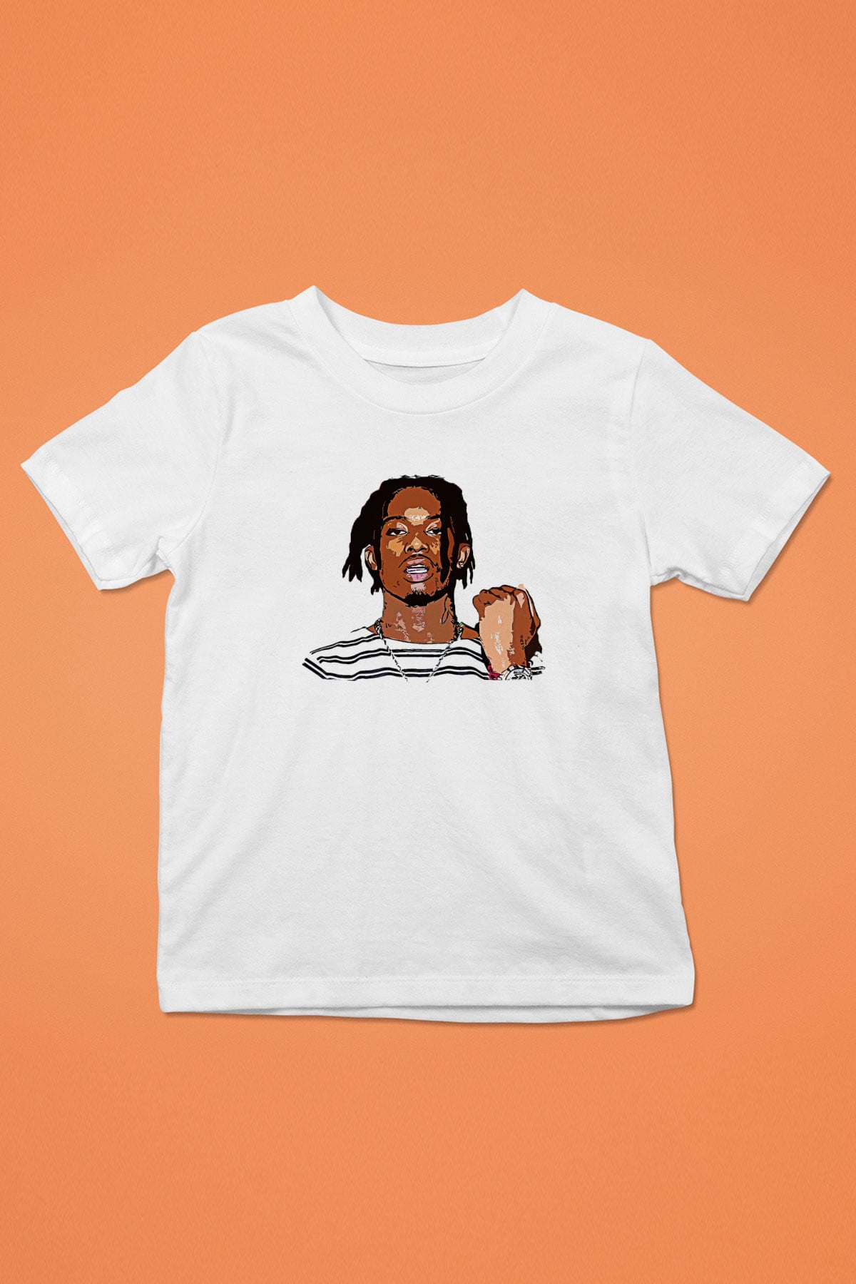 Playboi Carti Baskılı Beyaz Unisex Beyaz Çocuk Tişört - Tshirt