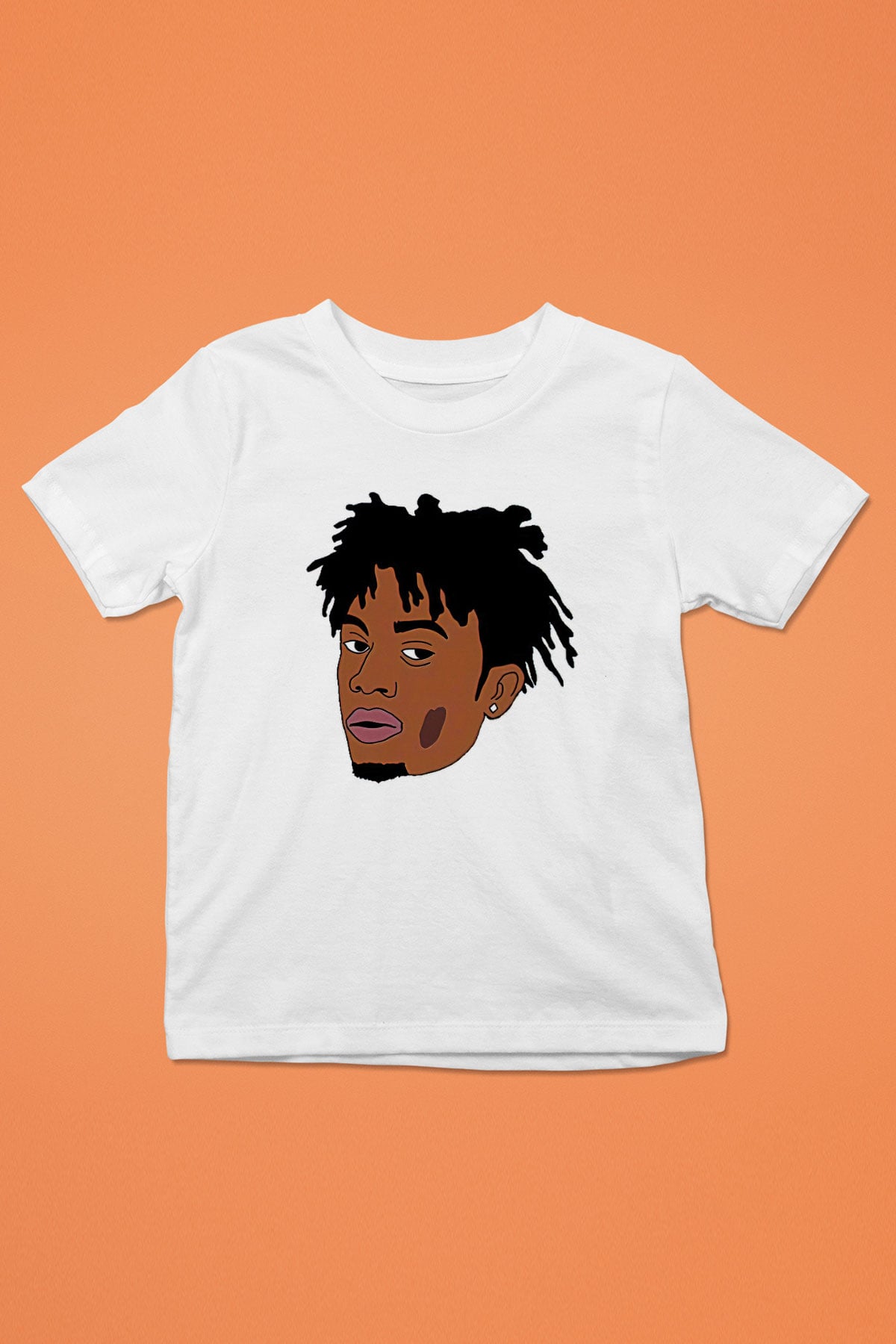 Playboi Carti Baskılı Beyaz Unisex Beyaz Çocuk Tişört - Tshirt