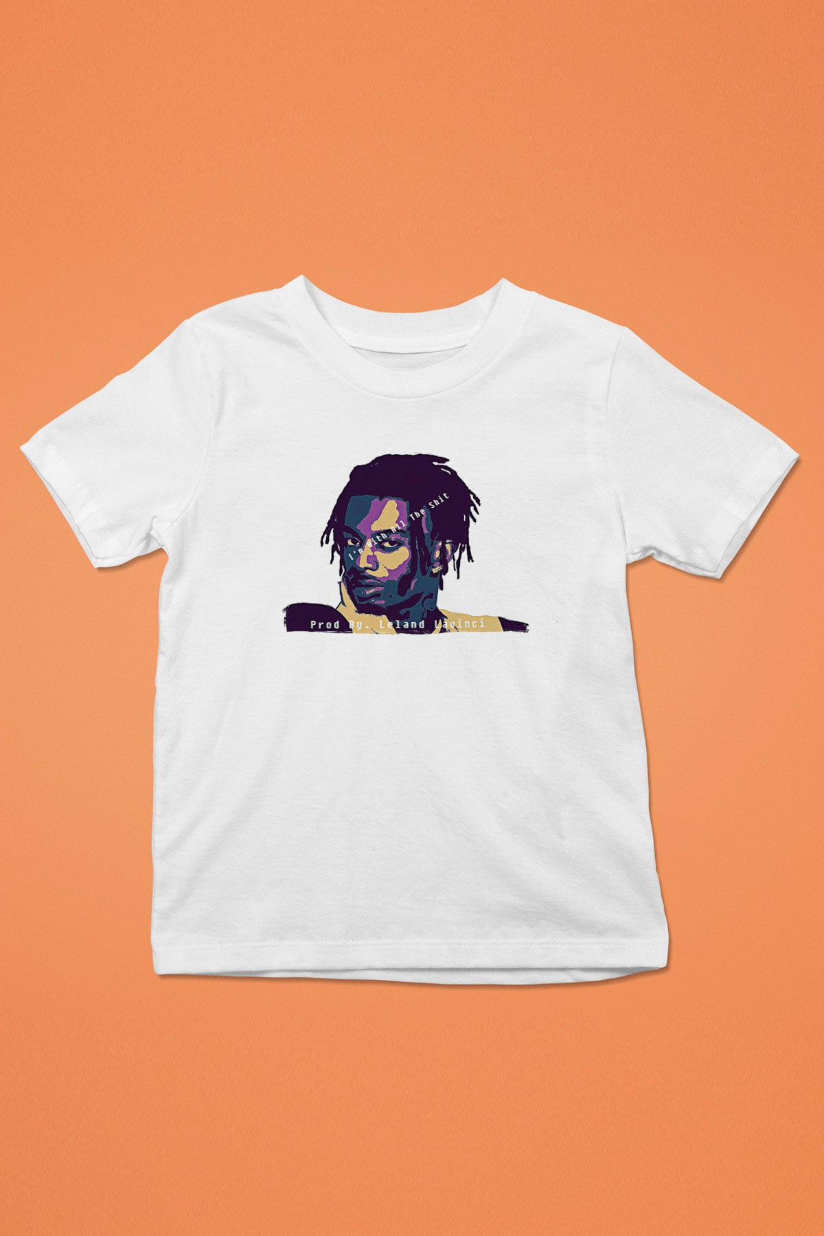 Playboi Carti Baskılı Beyaz Unisex Beyaz Çocuk Tişört - Tshirt
