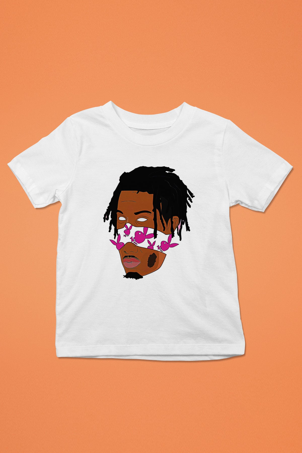 Playboi Carti Baskılı Beyaz Unisex Beyaz Çocuk Tişört - Tshirt