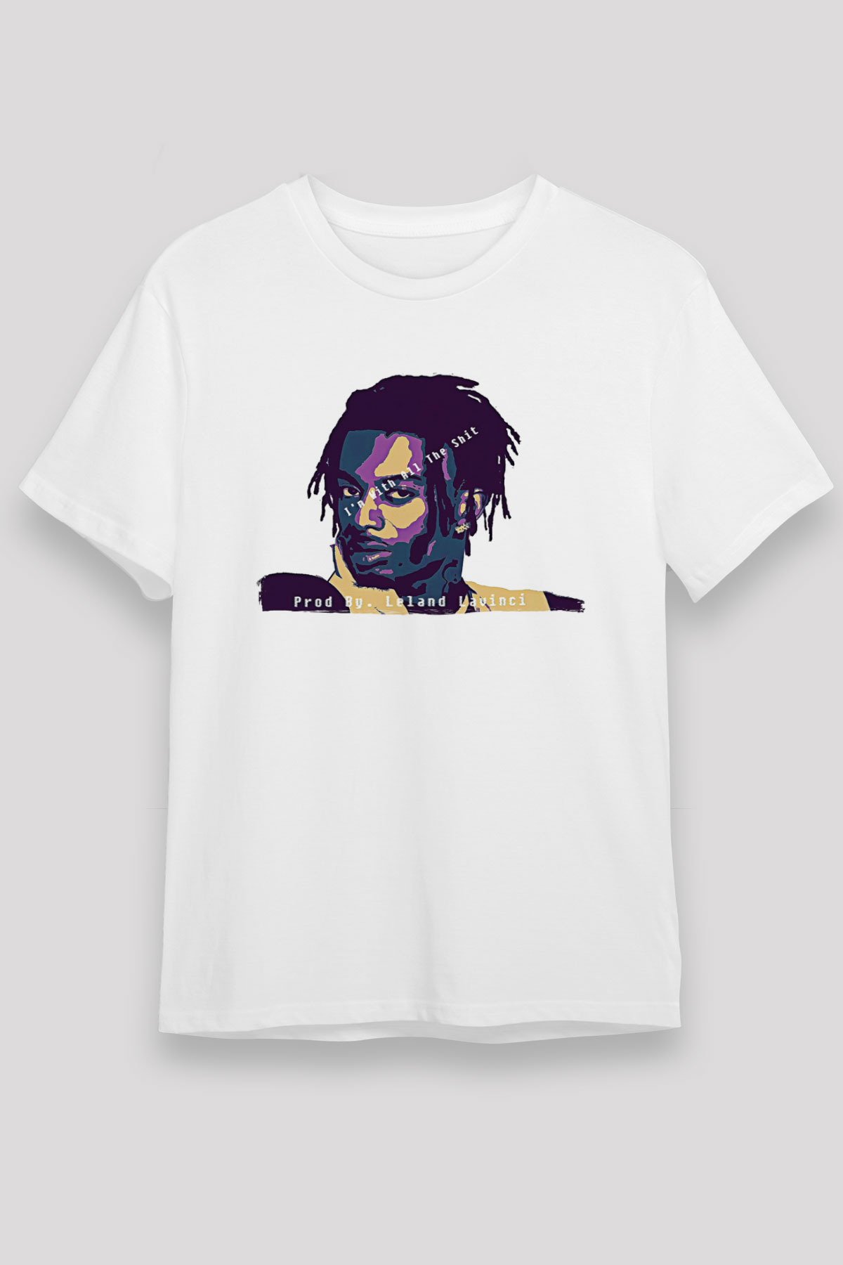 Playboi Carti Baskılı Unisex Beyaz Tişört - Tshirt