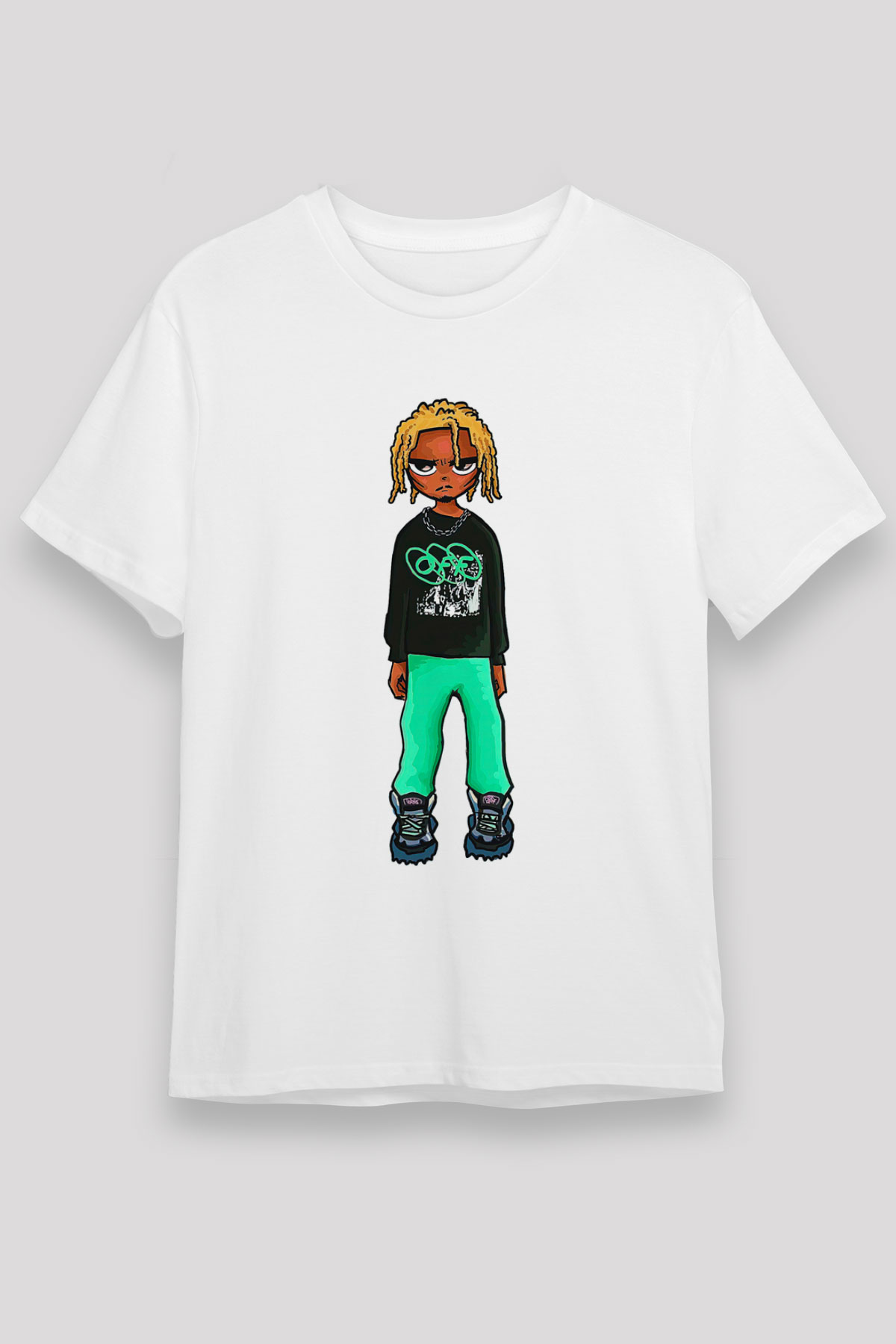 Playboi Carti Baskılı Unisex Beyaz Tişört - Tshirt