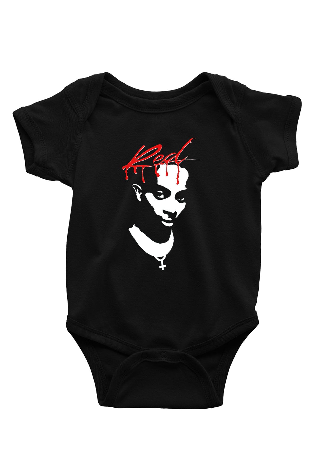 Playboi Carti Baskılı Unisex Siyah Bebek Body - Zıbın