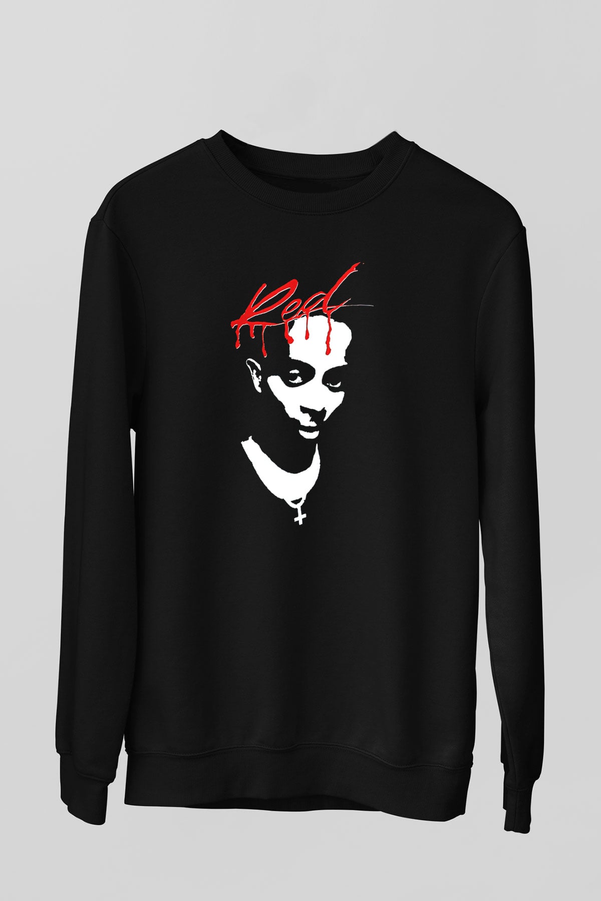 Playboi Carti Baskılı Unisex Siyah Sweatshirt