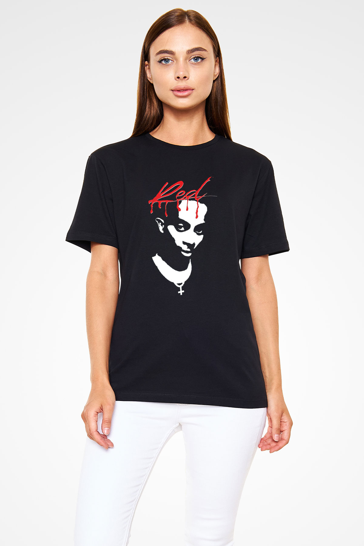 Playboi Carti Baskılı Unisex Siyah Tişört - Tshirt