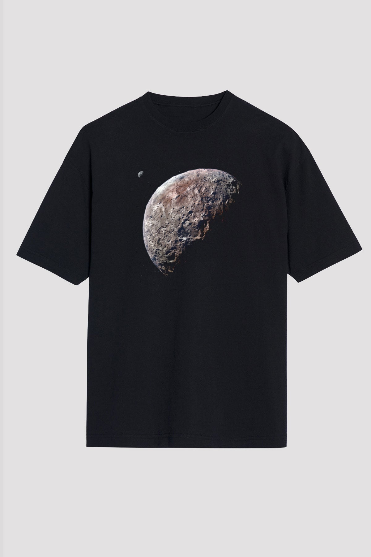 Plüton Siyah Unisex Tişört T-Shirt - TişörtFabrikası