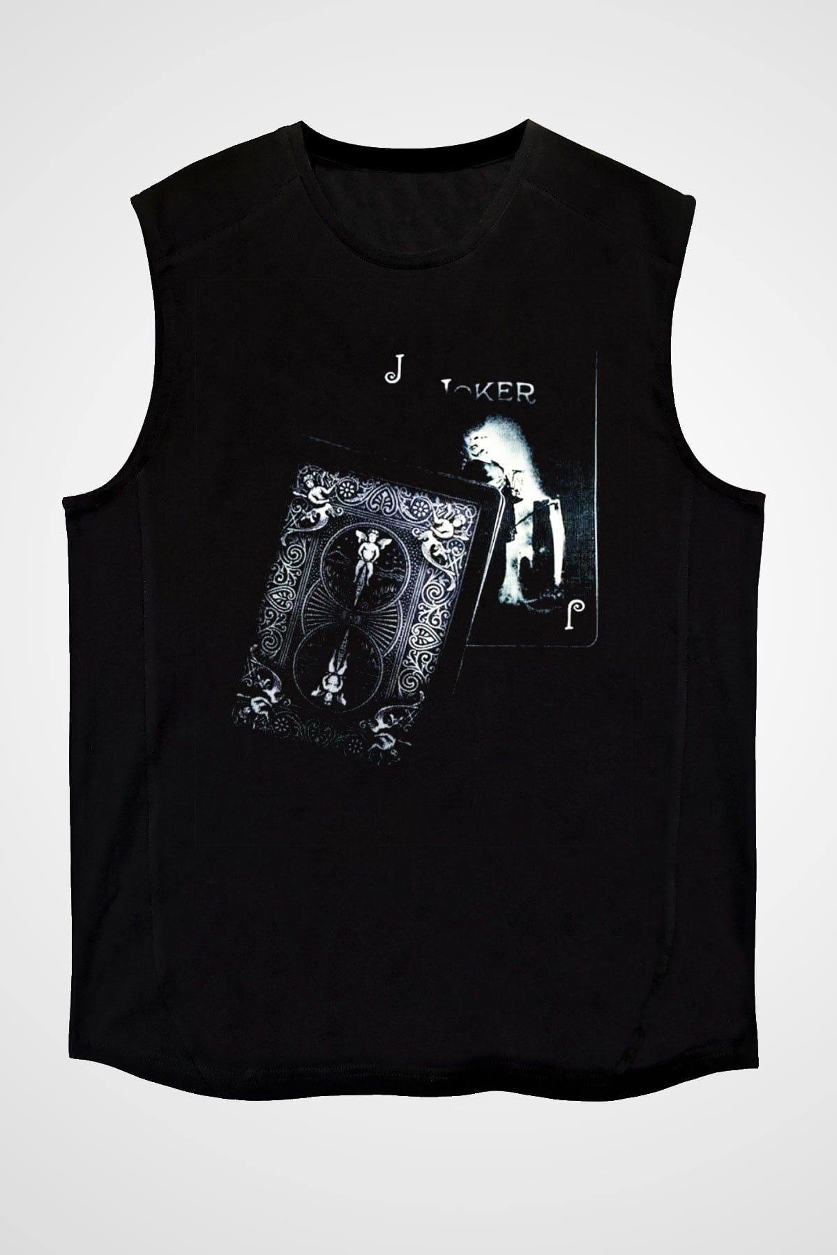 Poker Siyah Unisex Kolsuz Tişört