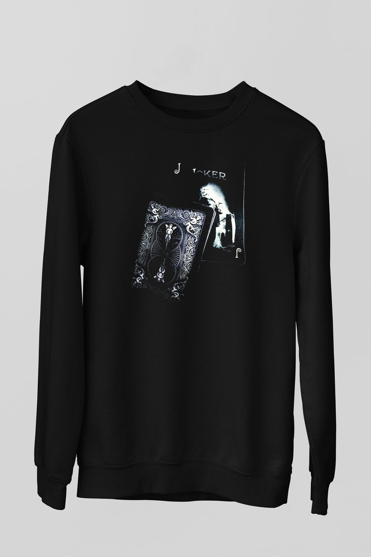 Poker Siyah Unisex Sweatshirt