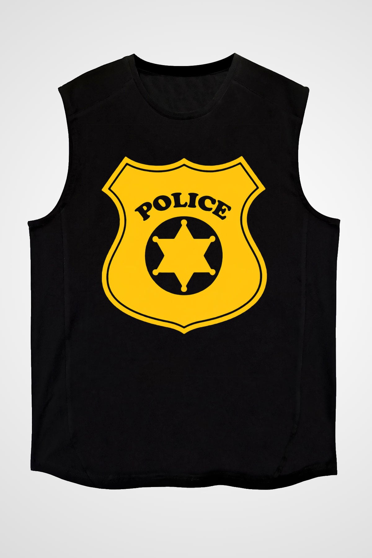 Polis Siyah Unisex Kolsuz Tişört