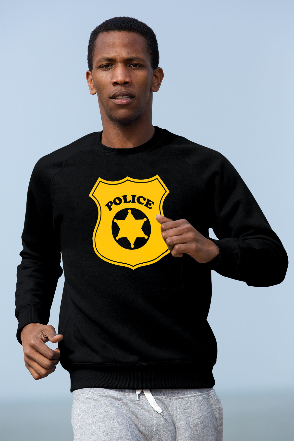 Polis Siyah Unisex Sweatshirt
