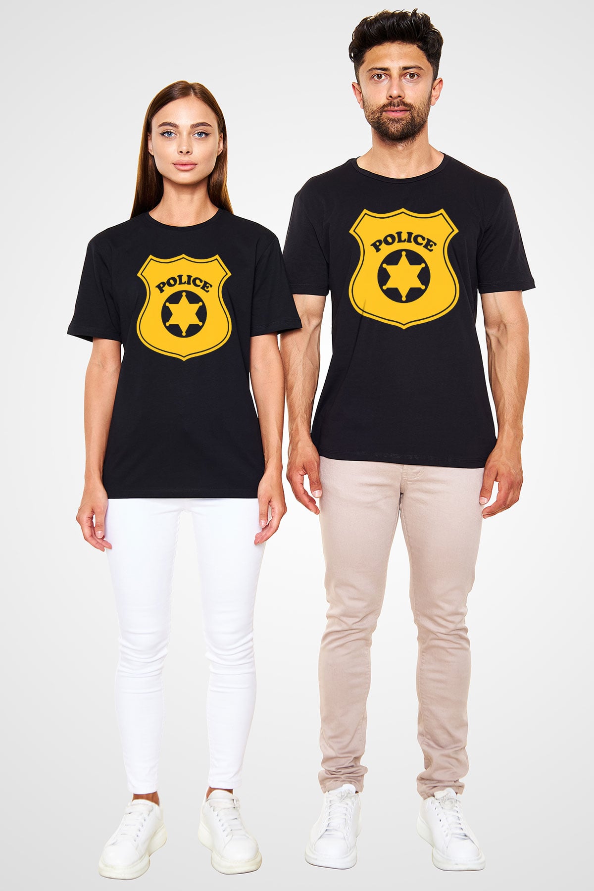 Polis Siyah Unisex Tişört T-Shirt - TişörtFabrikası
